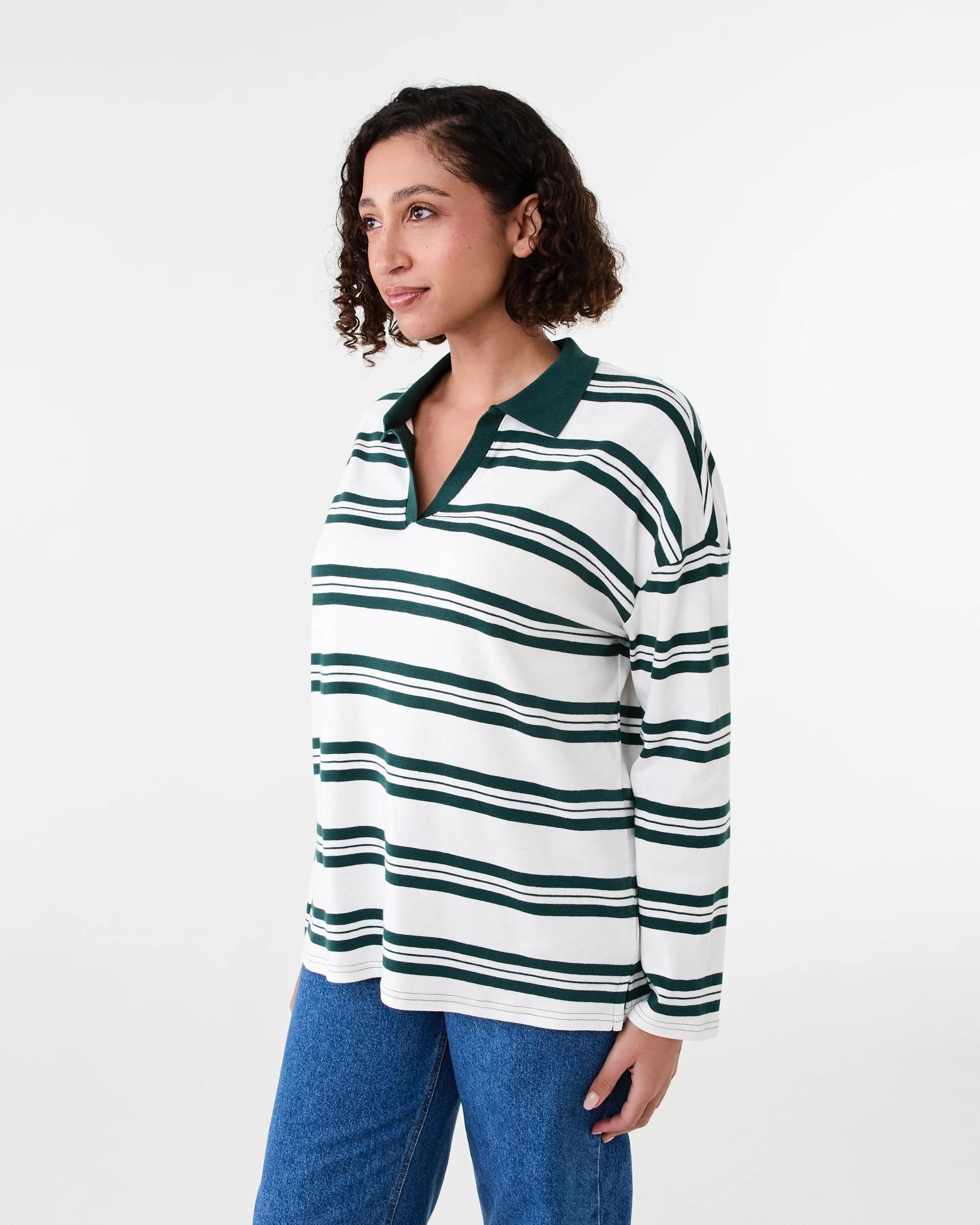 2 Long Sleeve Rugby Top Var Strp, 2 of 6