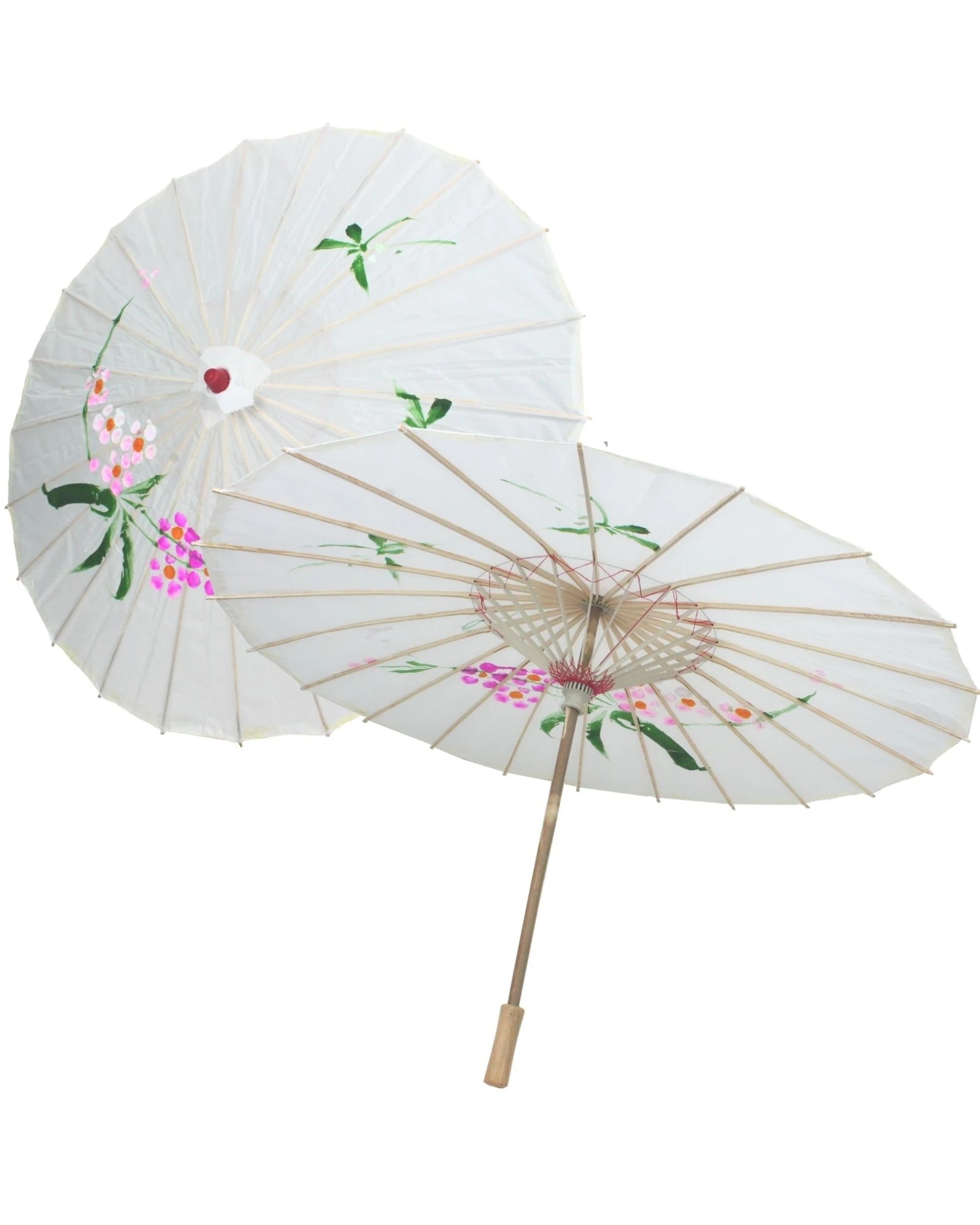 1 JD Party Large Nylon Parasol - White - White, 1 of 2