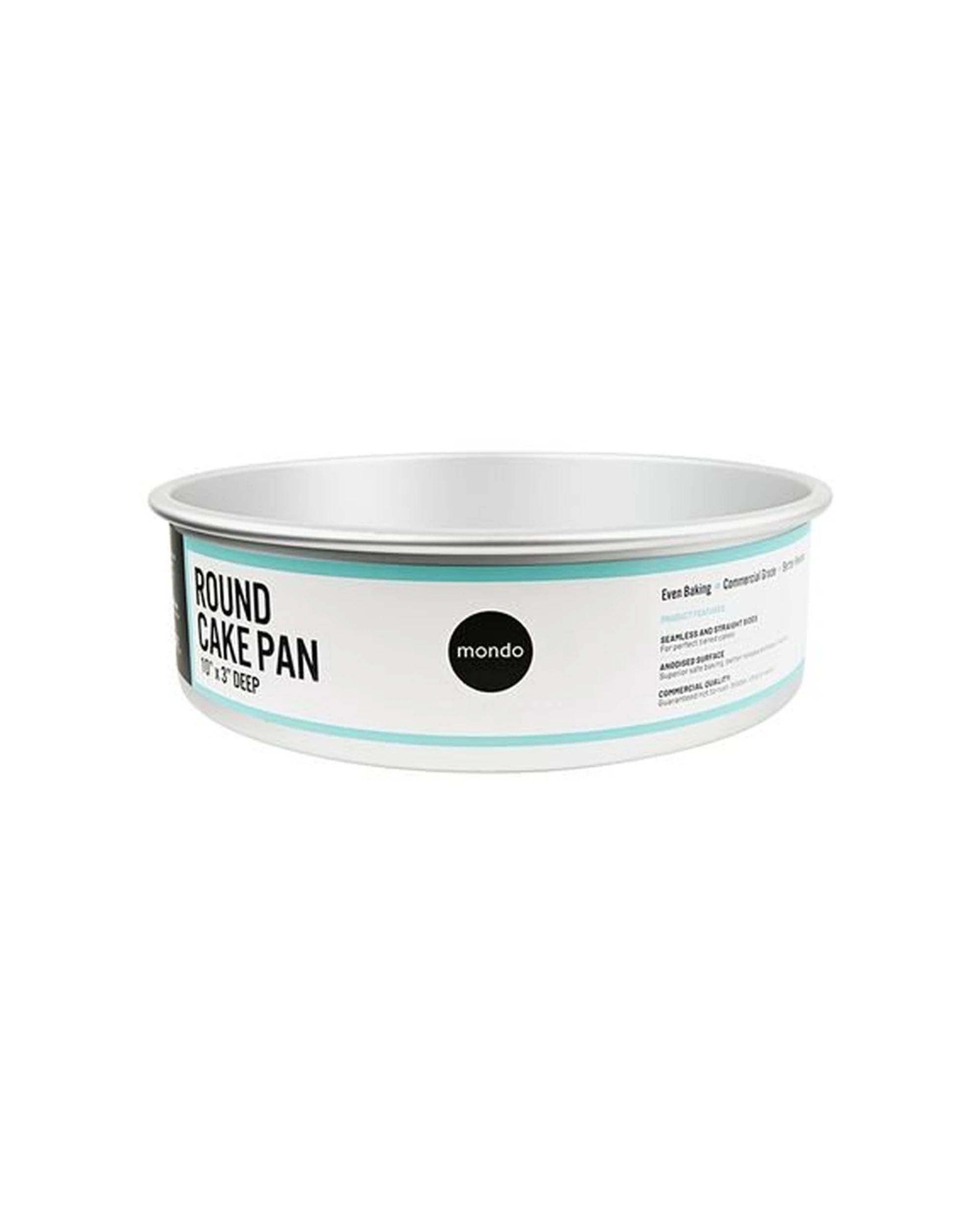 1 Mondo Pro Round Cake Pan 10 Inches 25x7.5cm Professional Bakeware Durable - White, 1 of 1