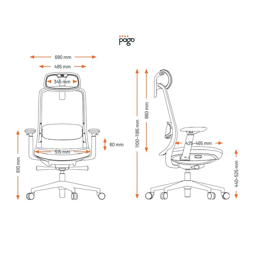 6 Pago Eris Ergonomic Office Chair Green Ergonomic Chairs and Desk Chairs, 6 of 6