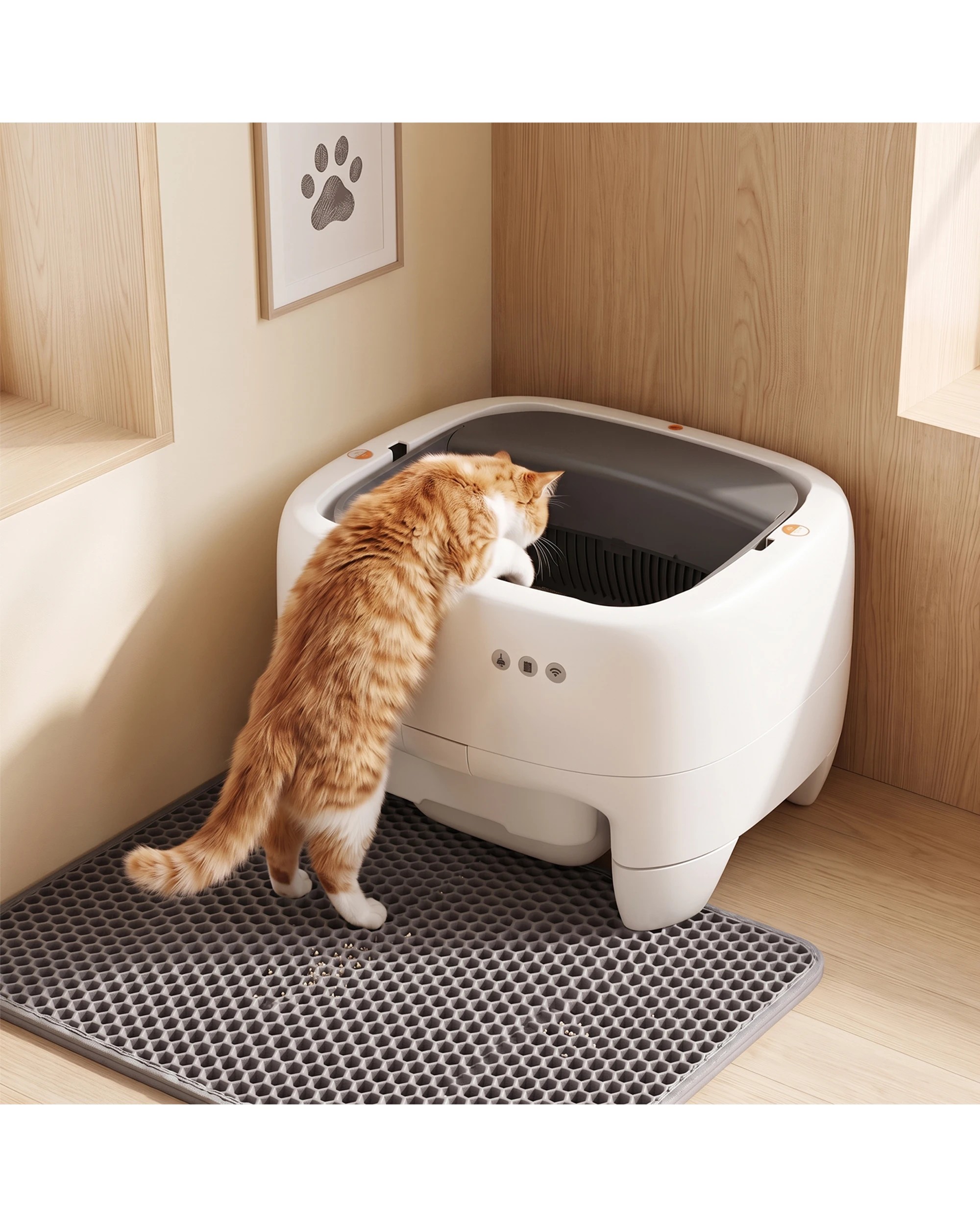 2 Advwin Self Cleaning Cat Litter Box Open Design APP Control Auto Smart Toilet Tray, 2 of 7