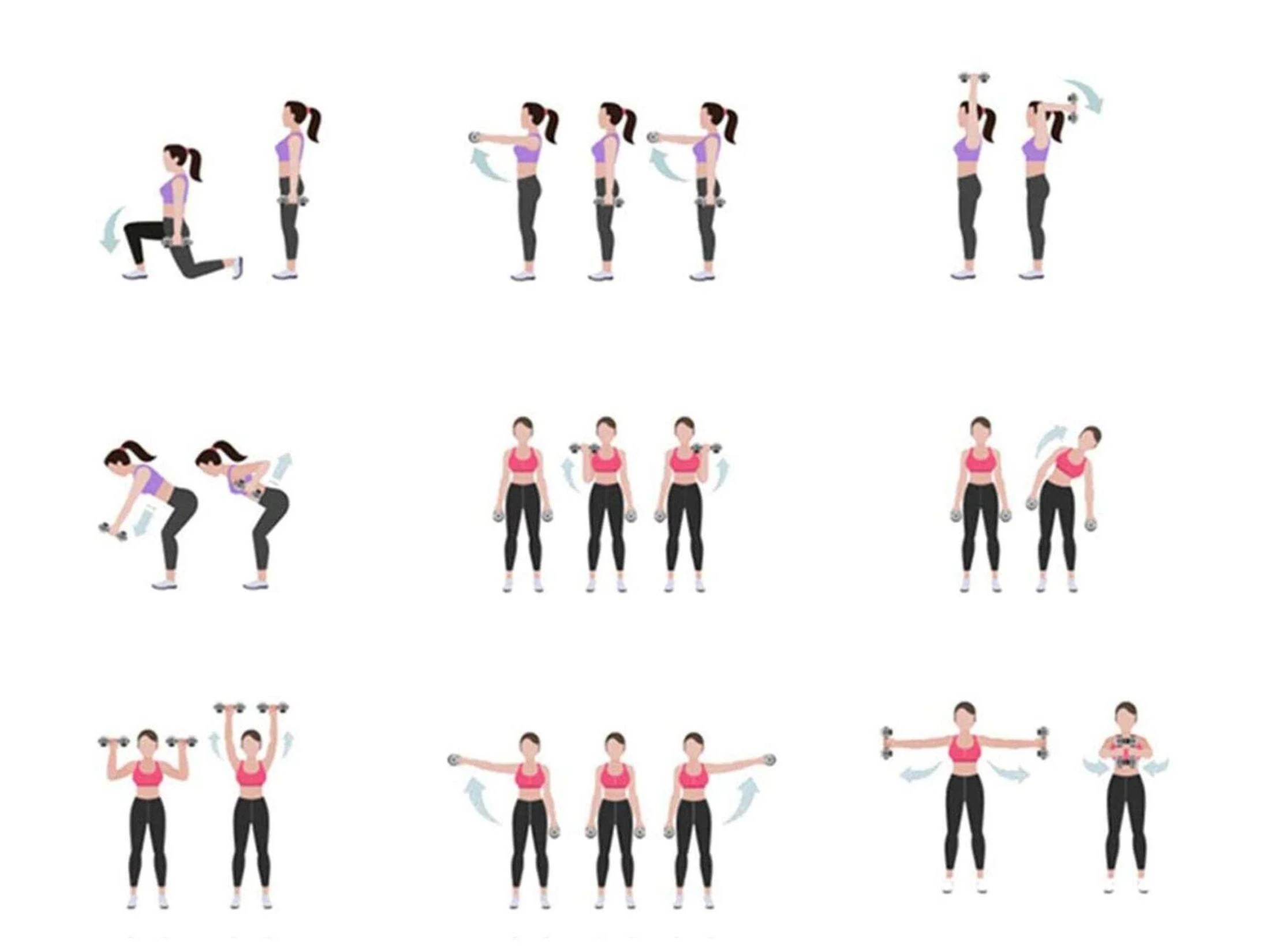 6 HACIENDA 7-Piece 20kg Weighted Dumbbell Set With PVC Rack Neoprene Finish - Multi, 6 of 6