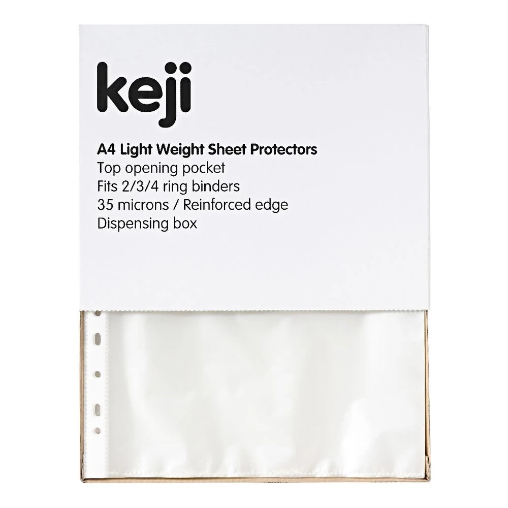 2 Keji Sheet Protector A4 Light Weight 100 Pack, 2 of 8