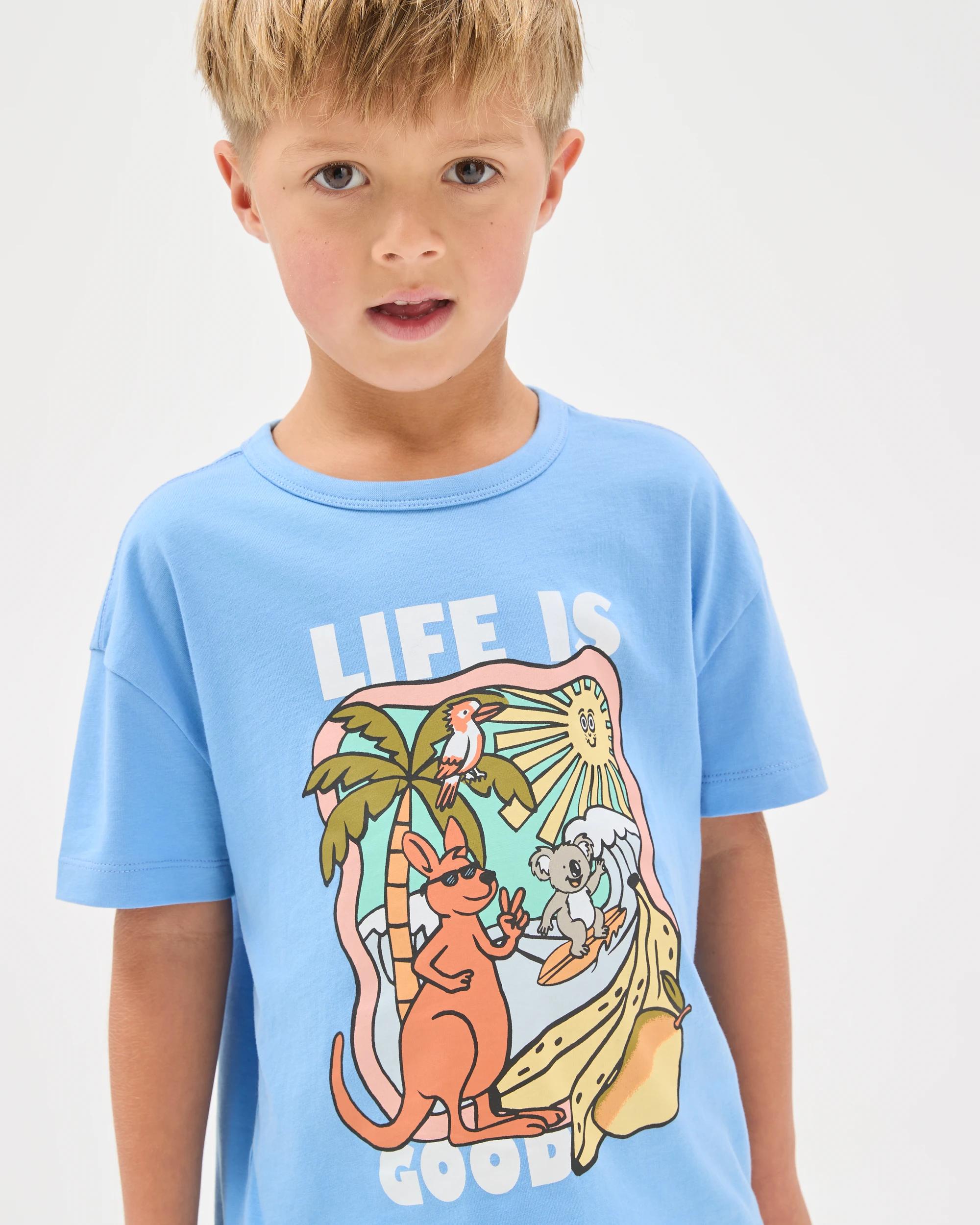 3 Target Kids Australian Cotton Younger Boys Oversized Jersey Pyjama Set AUSTRALIA BLUE, 3 of 8