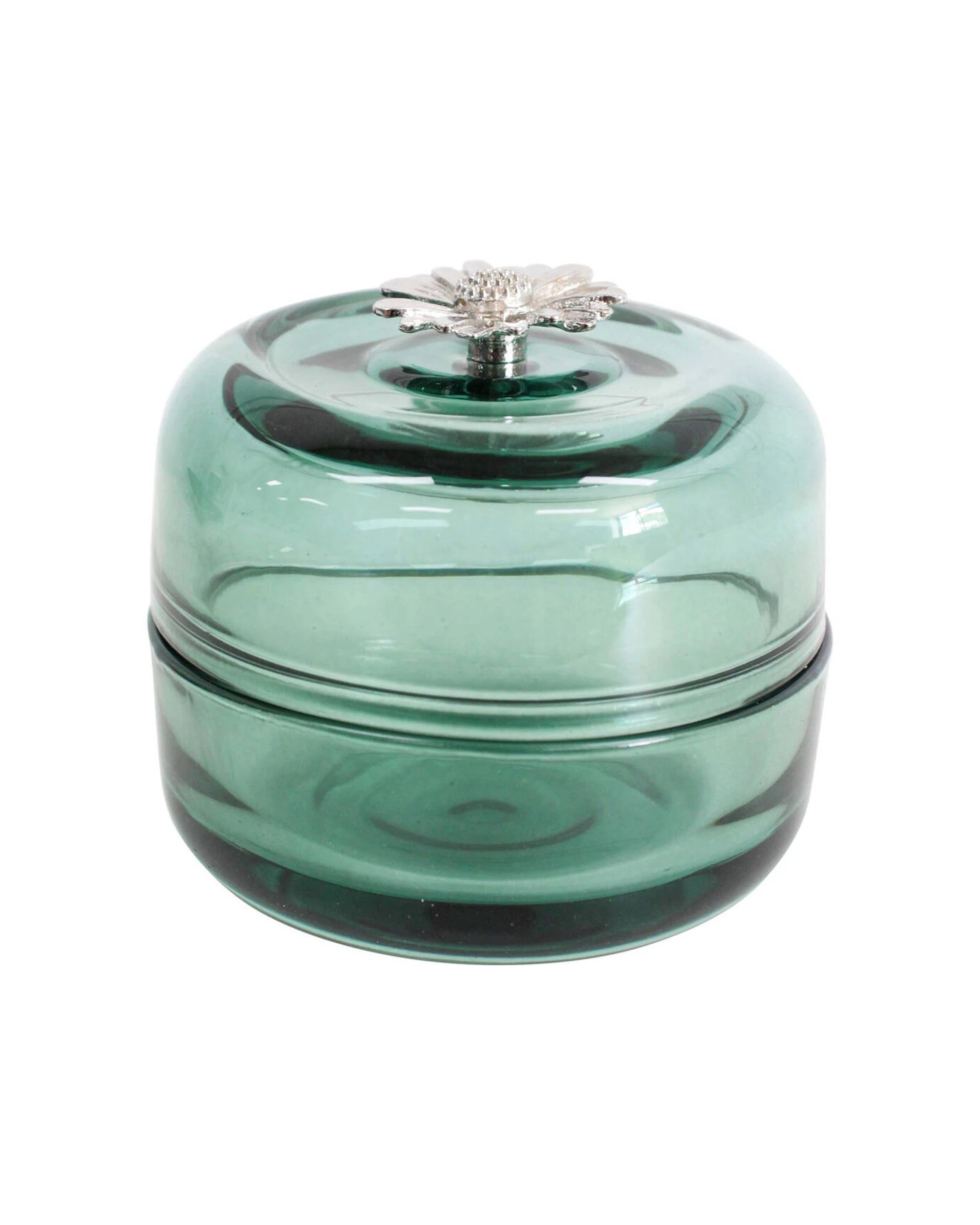 1 LVD Glass Trinket Box Storage Decor Round 9.5cm Wilde Jungle - Clear, 1 of 2