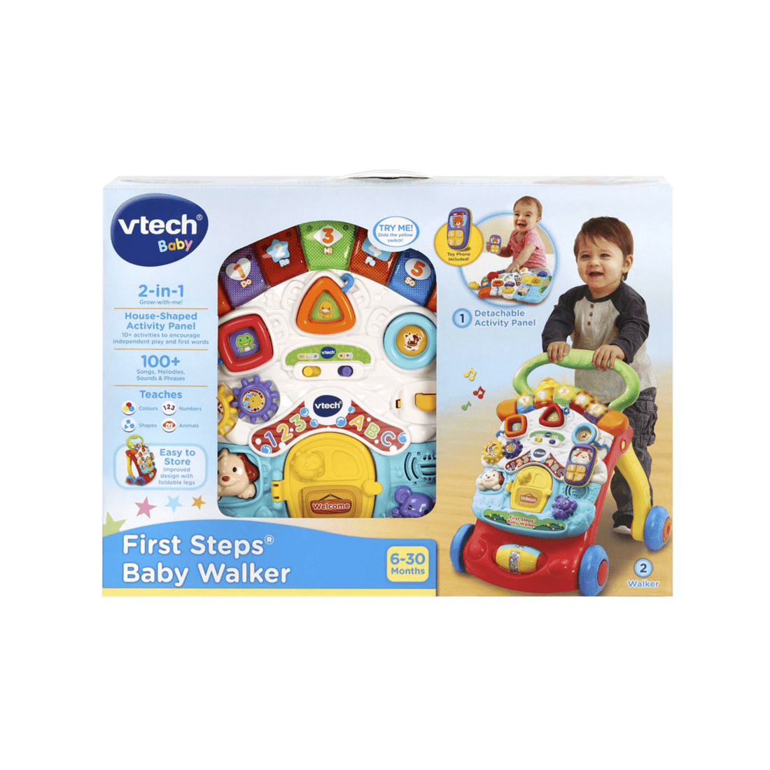 1 VTech Electronics VTech First Steps Baby Walker - Yellow, 1 of 4