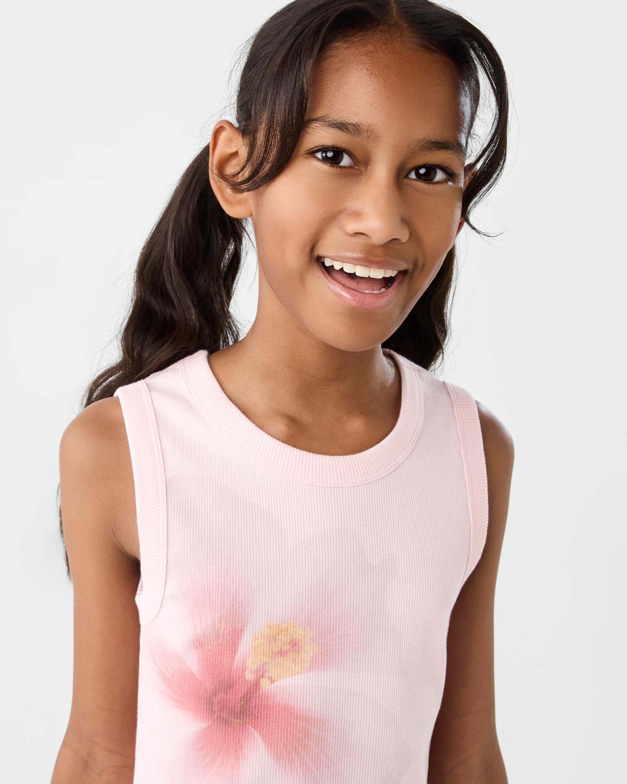 3 Rib Tank Dress Pnk Flower, 3 of 7
