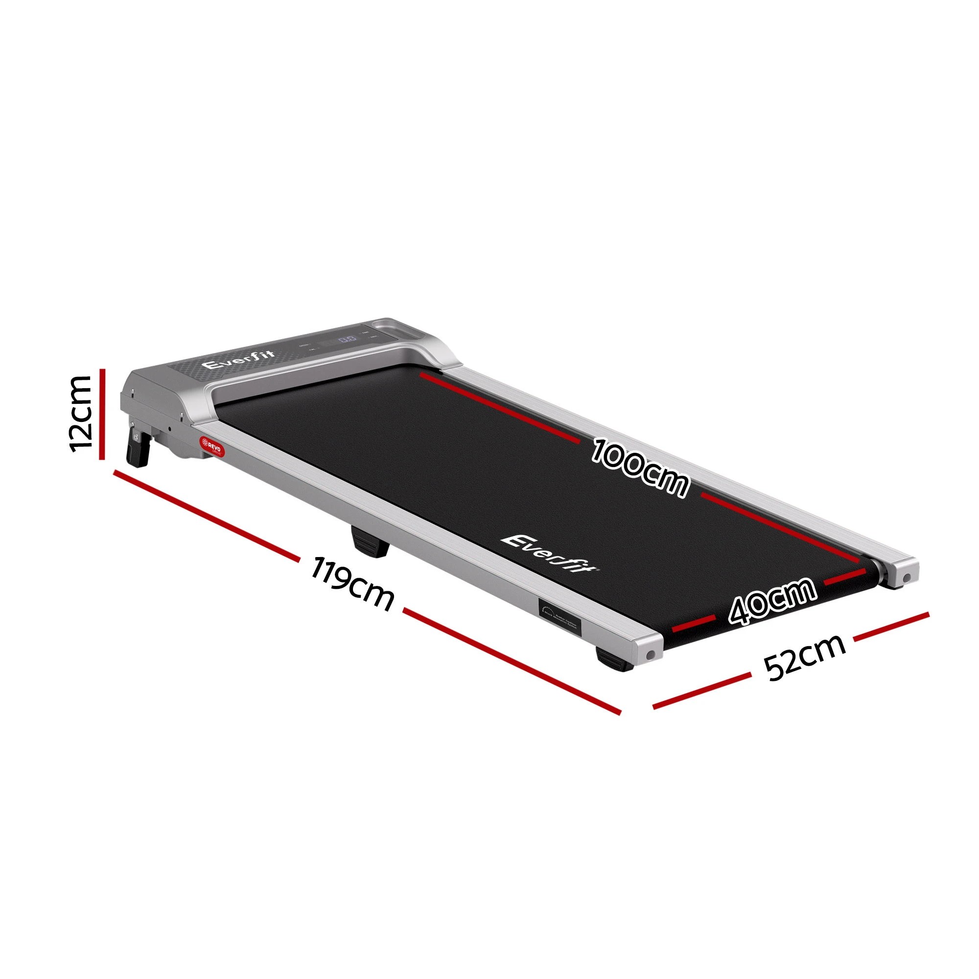 3 Everfit 3 in 1 Walking Pad Treadmill 12% Incline Under Desk Treadmills for Home Gym With 40cm Wide Belt - Silver, 3 of 9