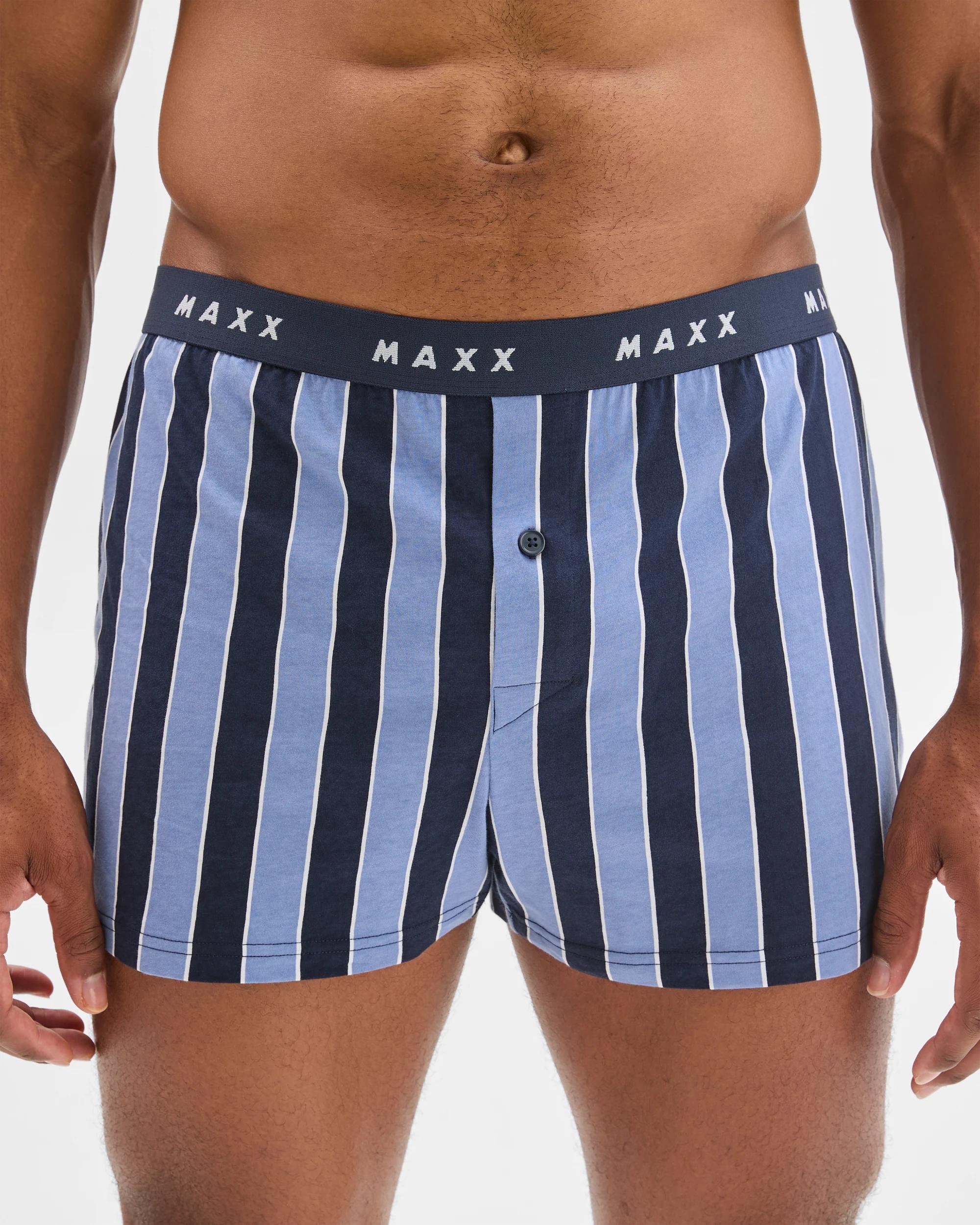4 Maxx Australian Cotton 3 Pack Knit Boxers STRIPE, 4 of 4