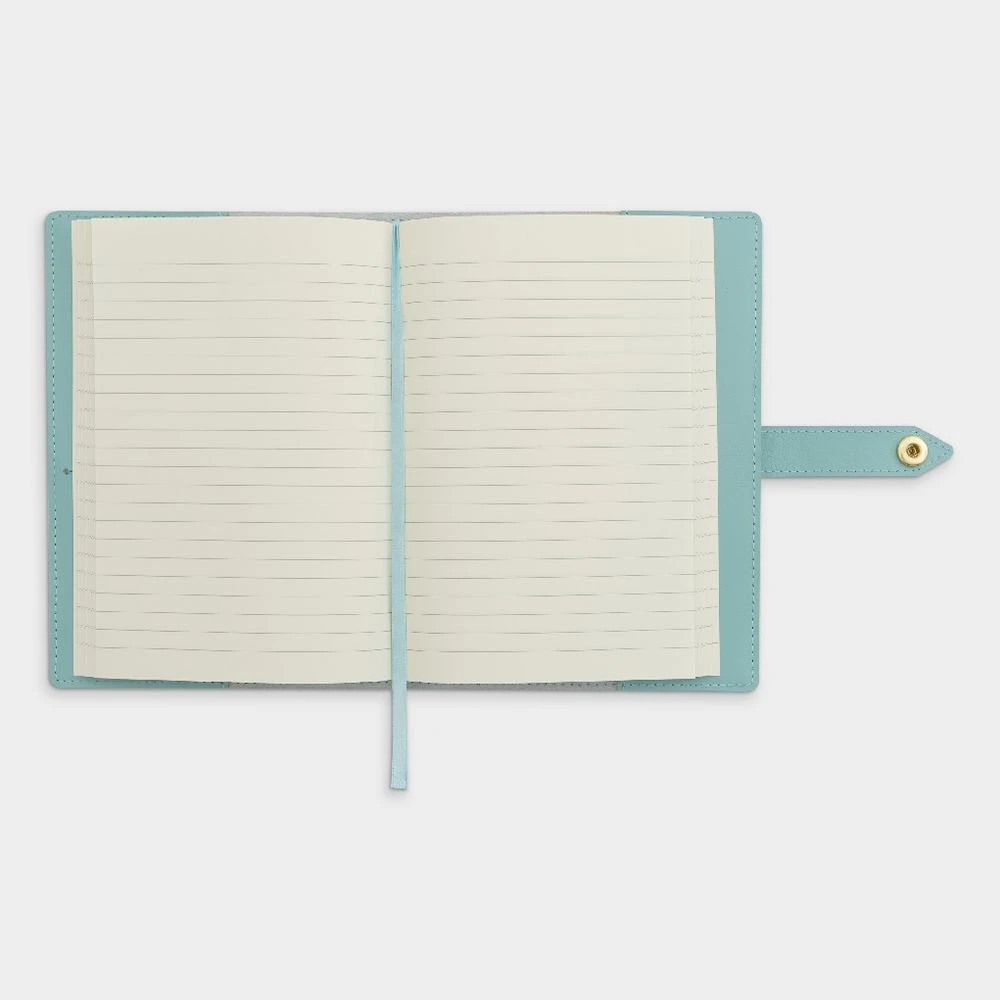 3 Otto B6 Leather-grain Journal 192 Page Teal, 3 of 4