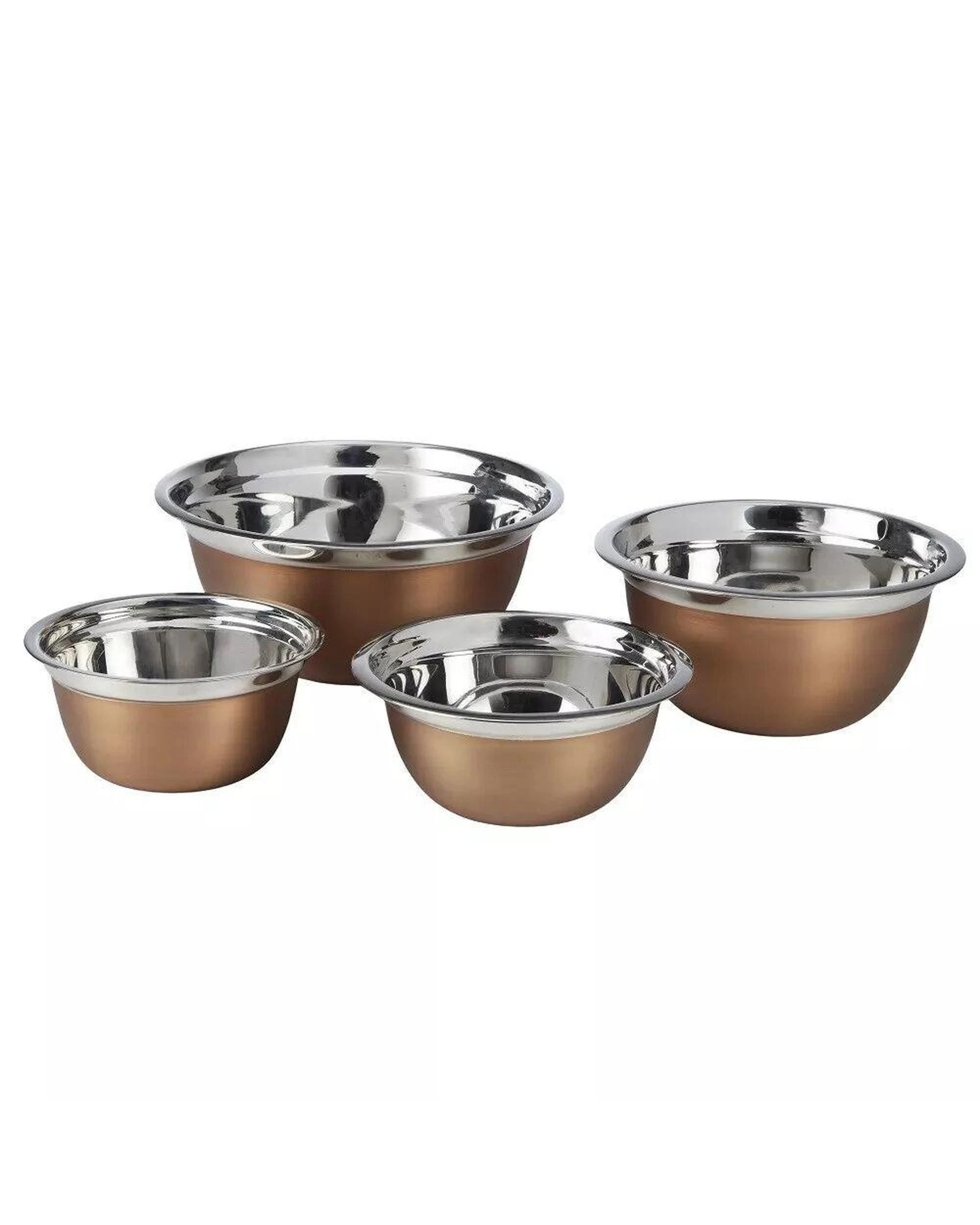 1 Academy Edwin Copper & Brass 4pc Mixing Bowls  Set of 4, 1 of 3