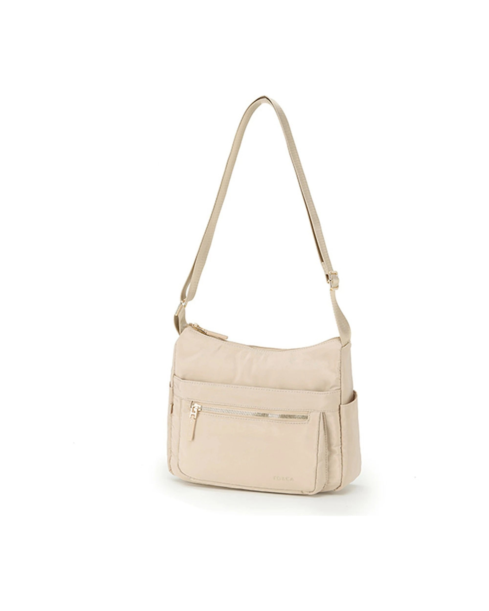 1 Tosca Vegan Shoulder Minimalist Crossbody Handbag - Beige, 1 of 3