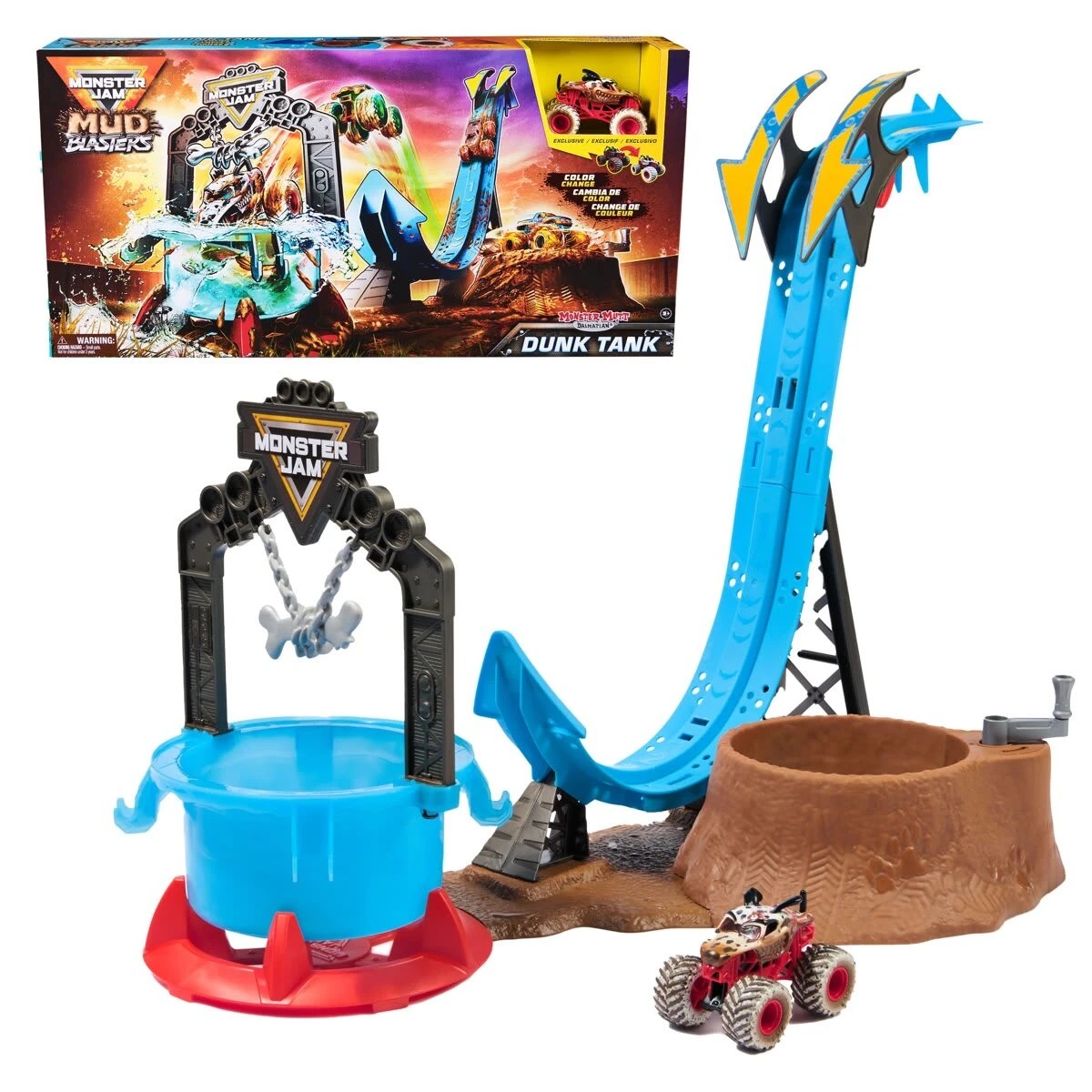 2 Monster Jam Mud Blasters Monster Mutt Dalmatian Dunk Tank Playset, 2 of 8