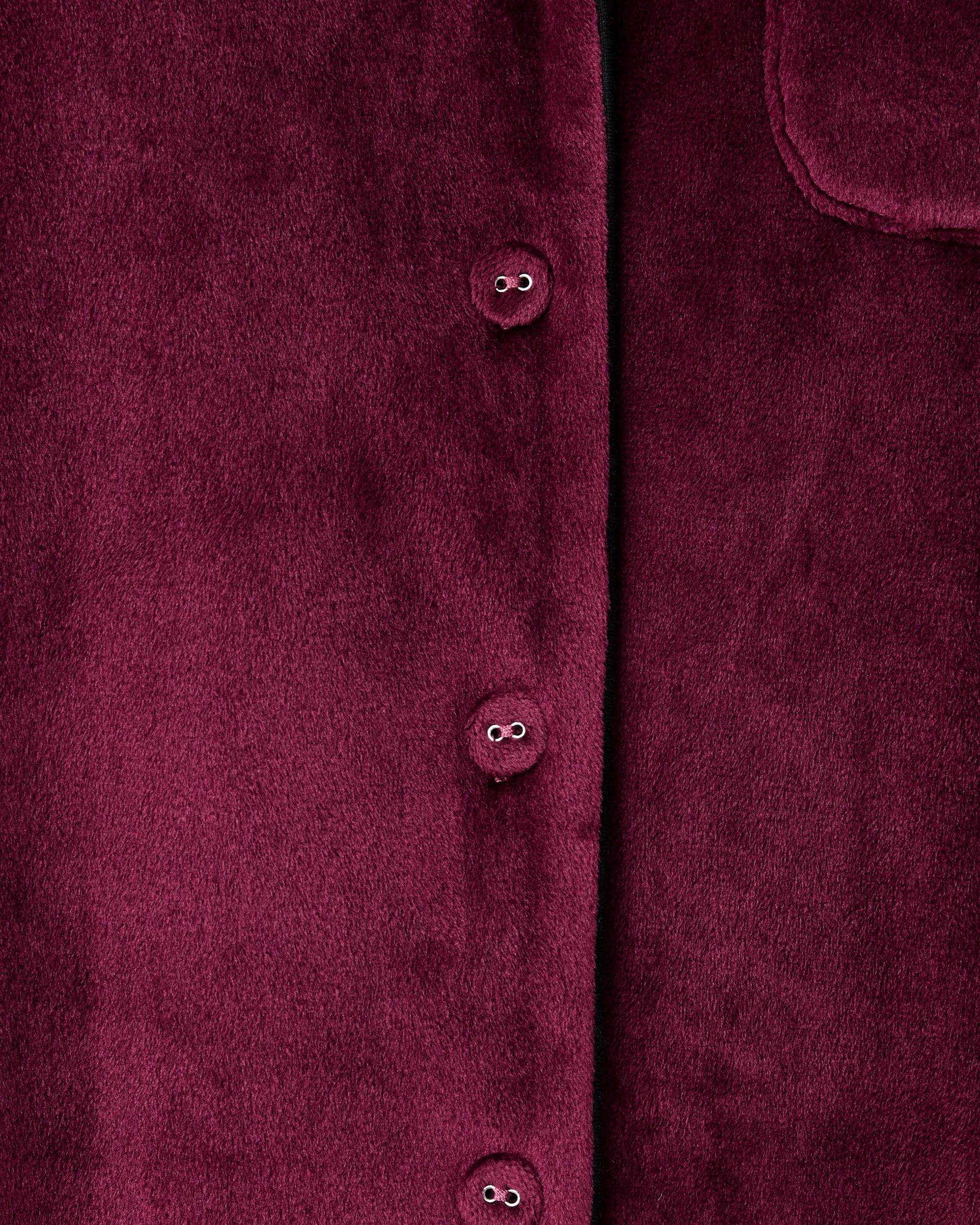 7 Long Sleeve Top and Pants Velour Pyjama Set Velvet Red, 7 of 8