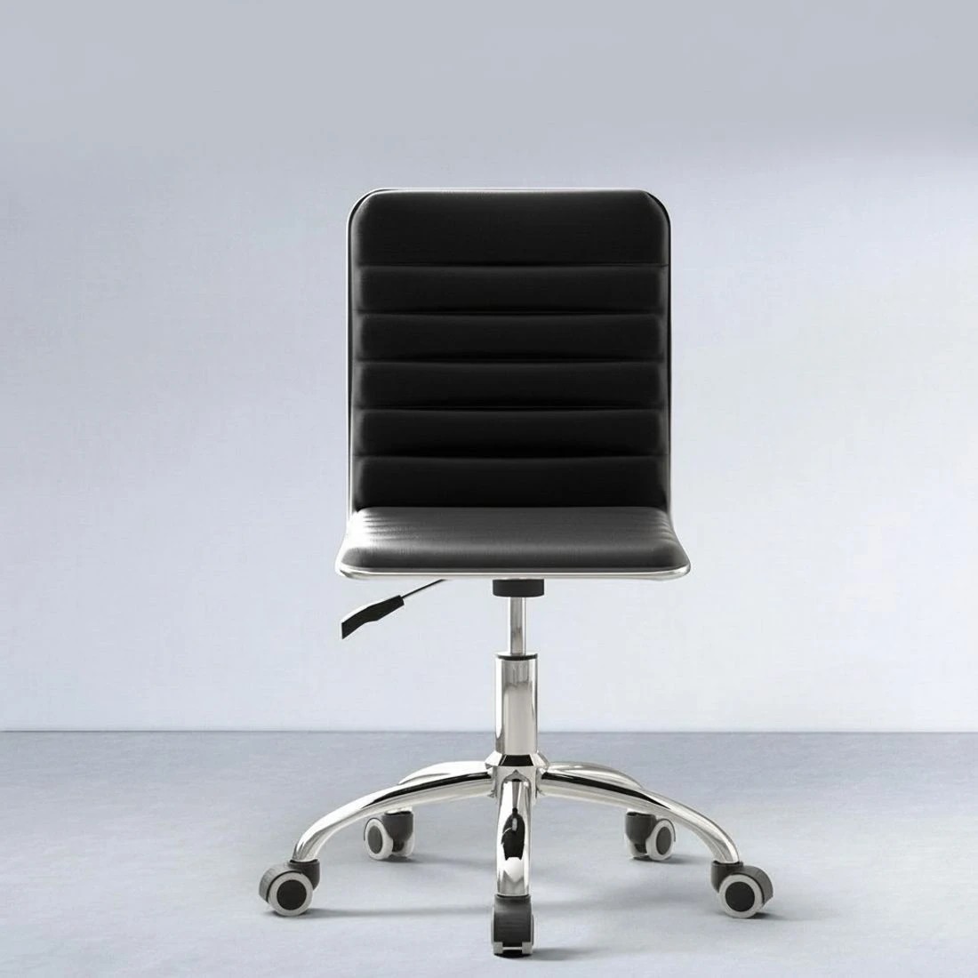 5 Artiss Computer Desk Office Chair PU Leather Set Foldable Home Study Table - Black, 5 of 6