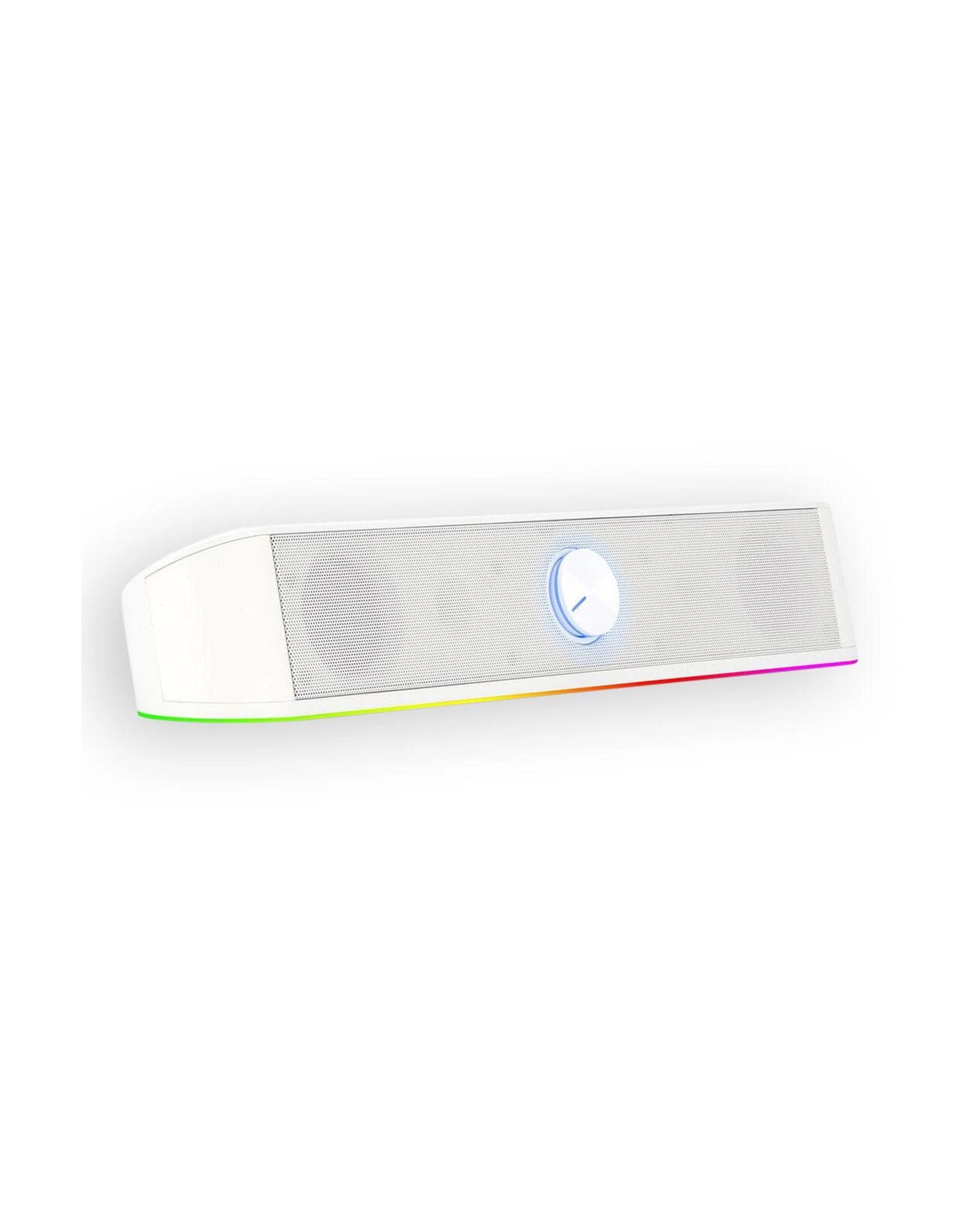 1 Redragon GS560W Adiemus Compact RGB Enhanced Bass Sound Bar Speaker - White, 1 of 10