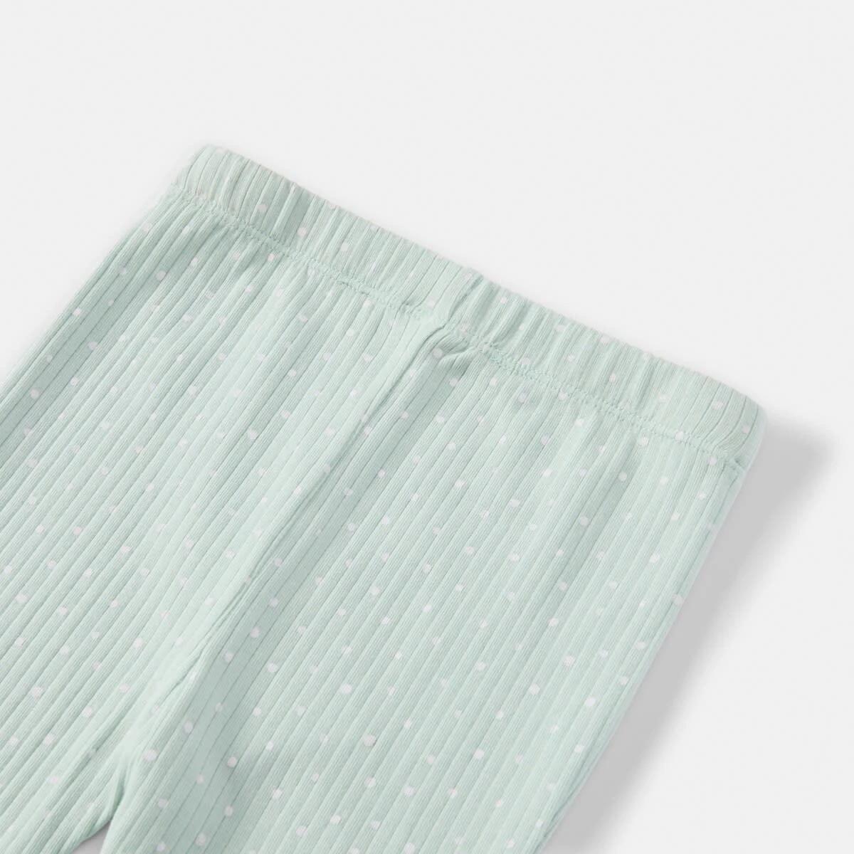 3 Rib Flare Leggings Grn Naispt, 3 of 3