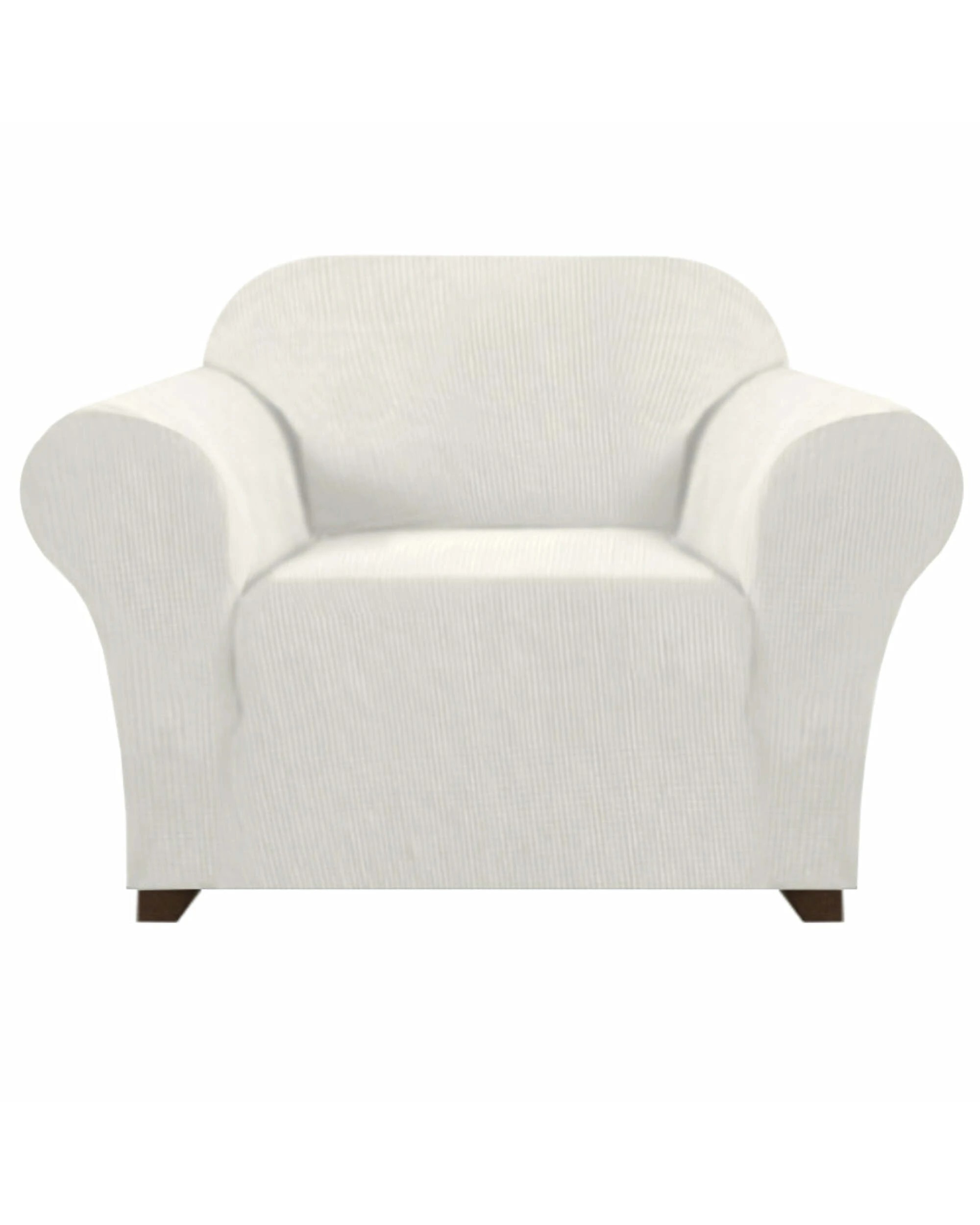 1 Smarcute 1 Seater High Stretch Jacquqard Textured Sofa Cover - Beige, 1 of 5