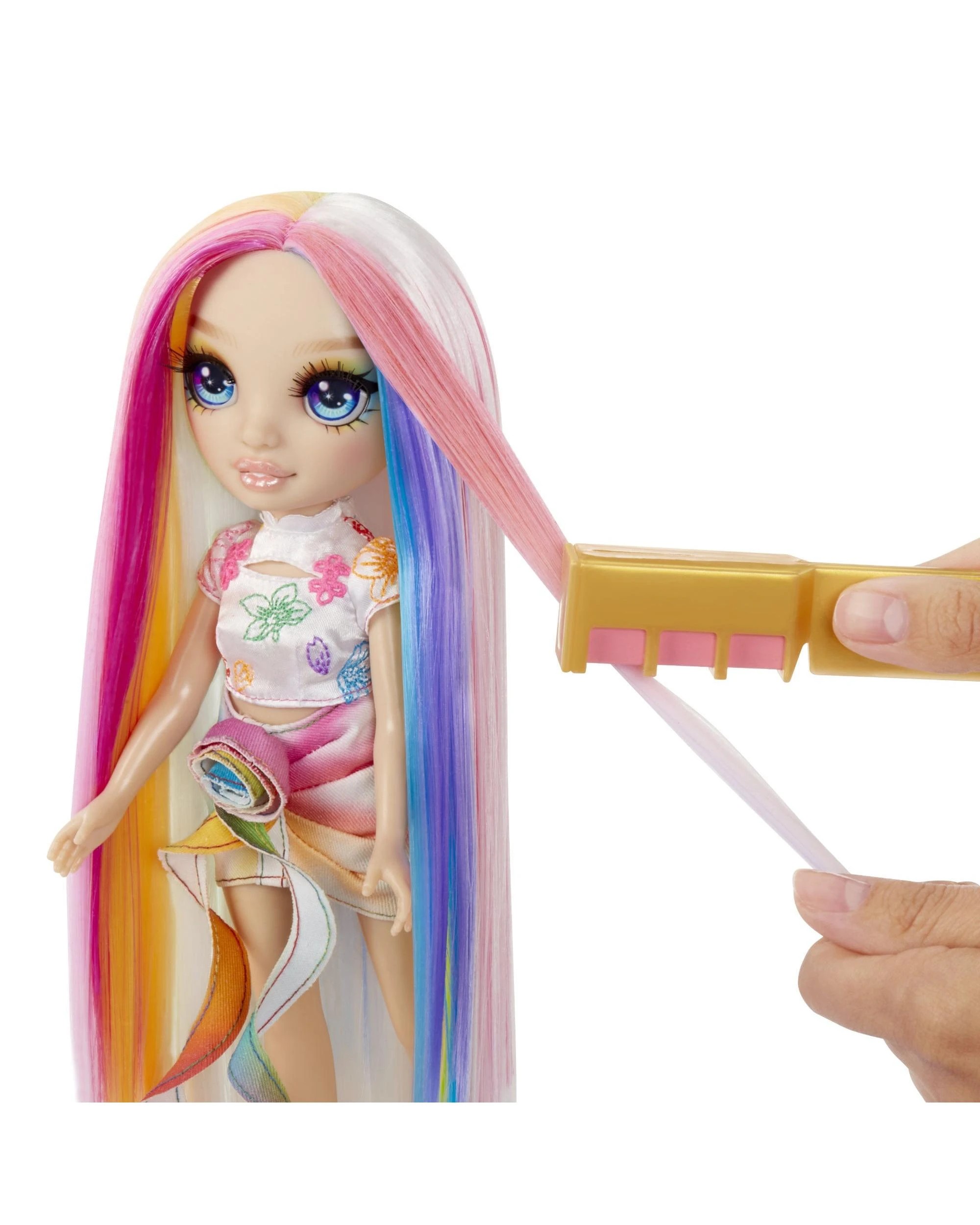 4 Rainbow High Hair Chalk and Style Amaya Raine Doll, 4 of 8