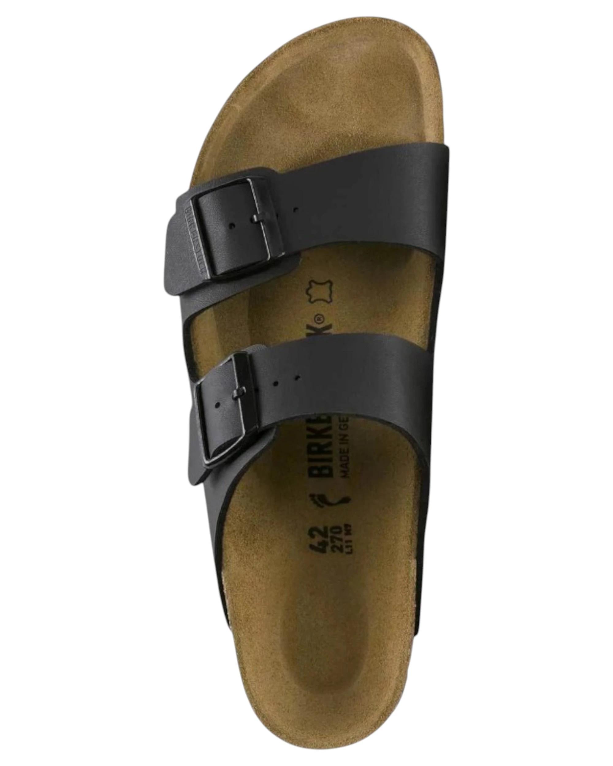 3 Birkenstock Unisex Arizona Birko-Flor Slip On Sandals BLACK, 3 of 6