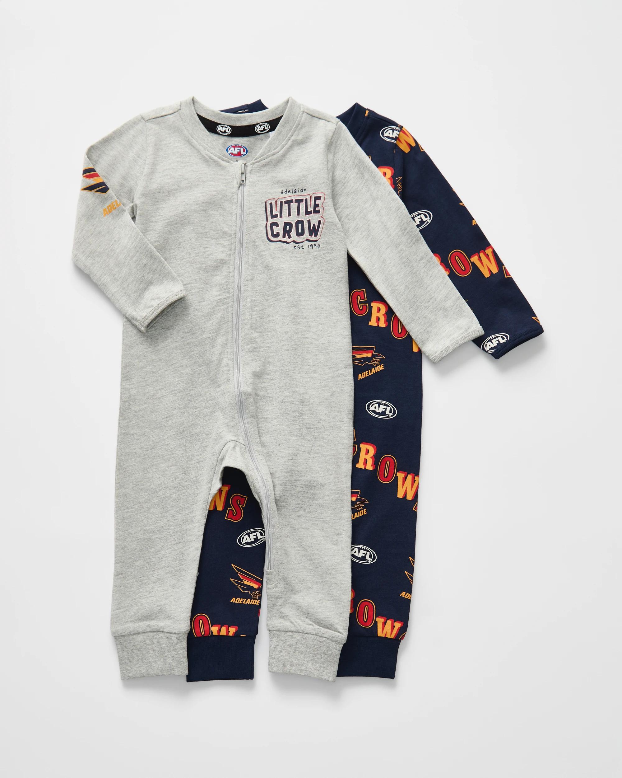 1 2 Pack Official AFL Baby Coveralls Adelaide, 1 of 5