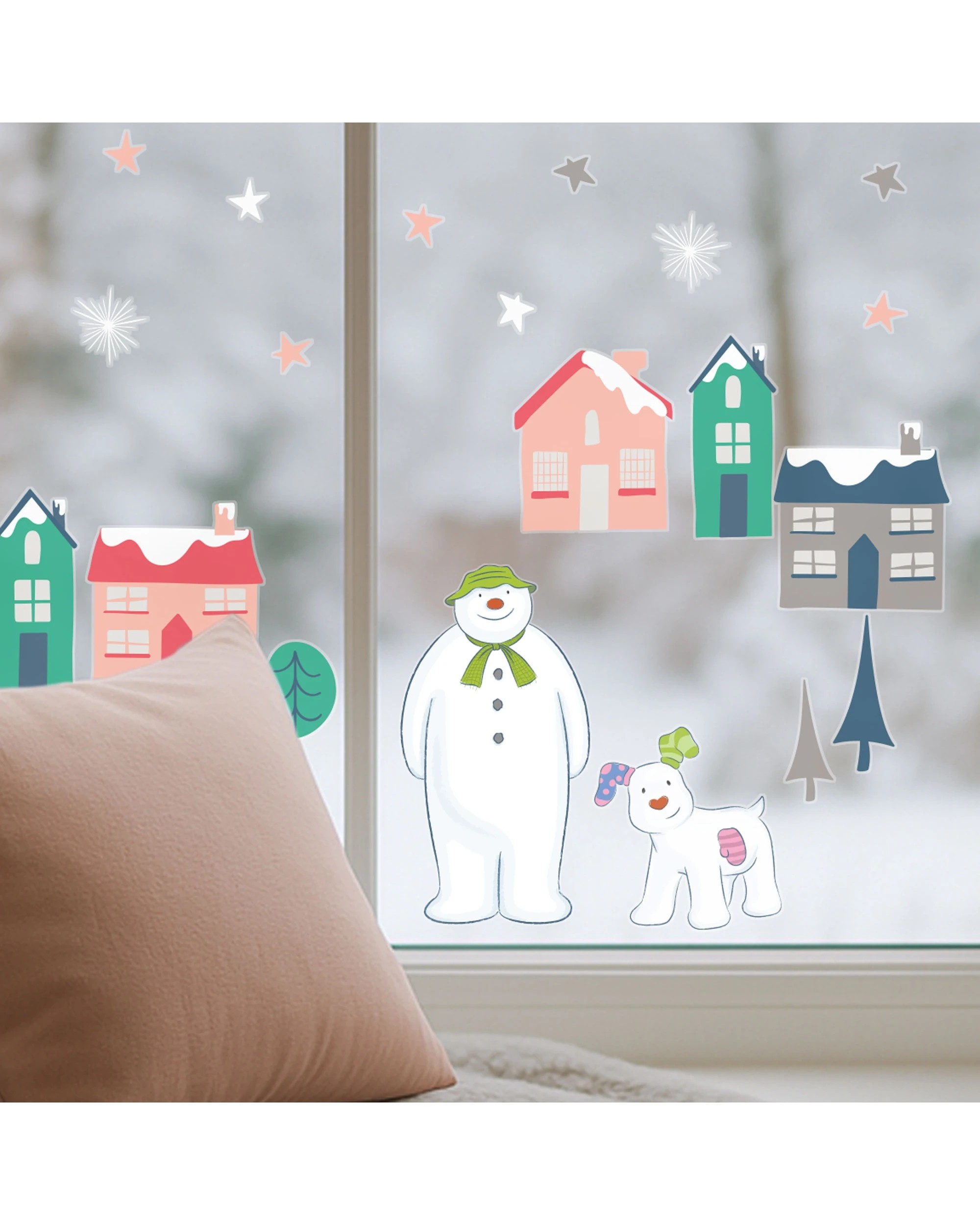 4 Stickerscape A5 The Snowman Winter Village Reusable Playroom Window Stickers, 4 of 4