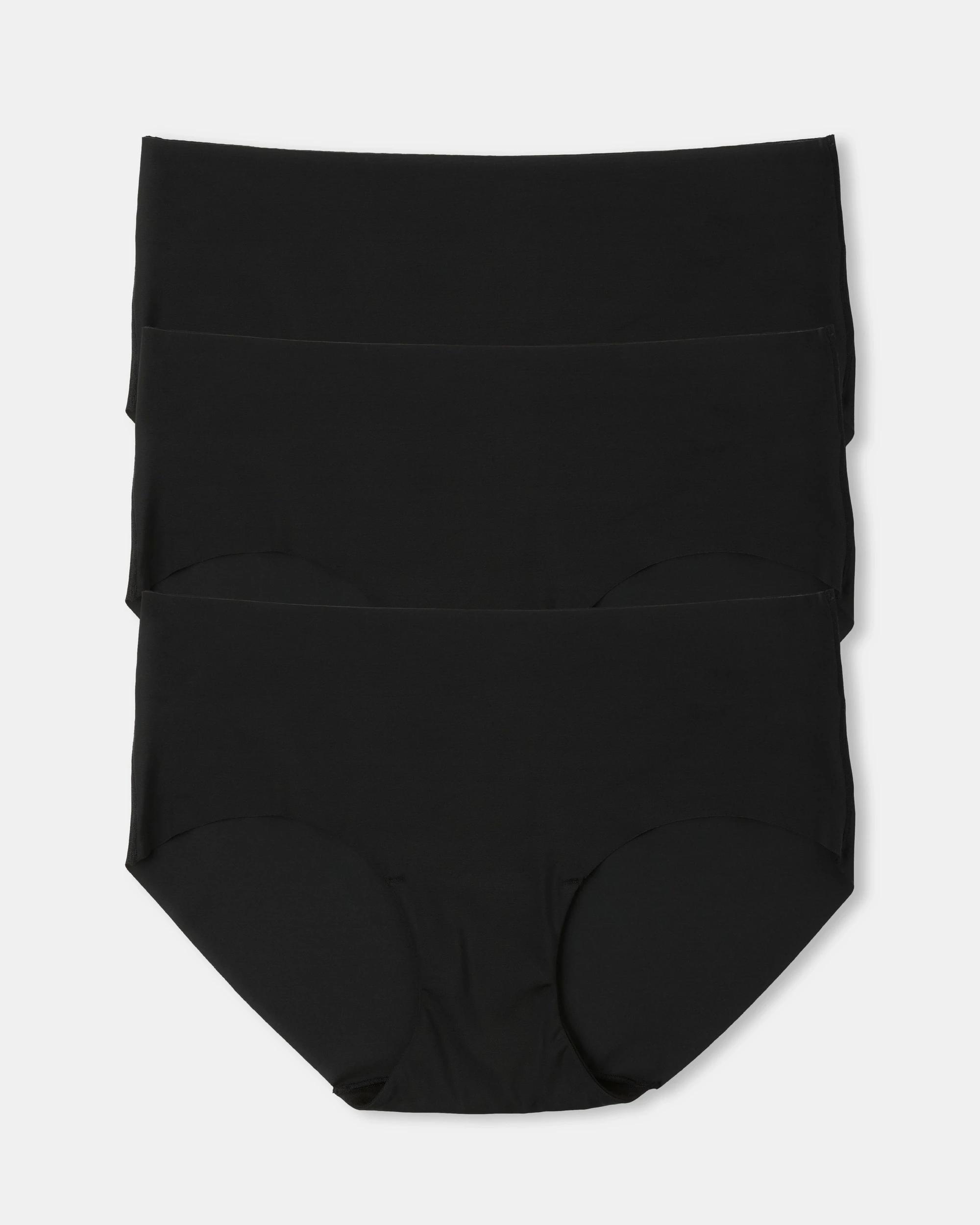 6 3 Pack Invisible Boyleg Briefs Black, 6 of 6