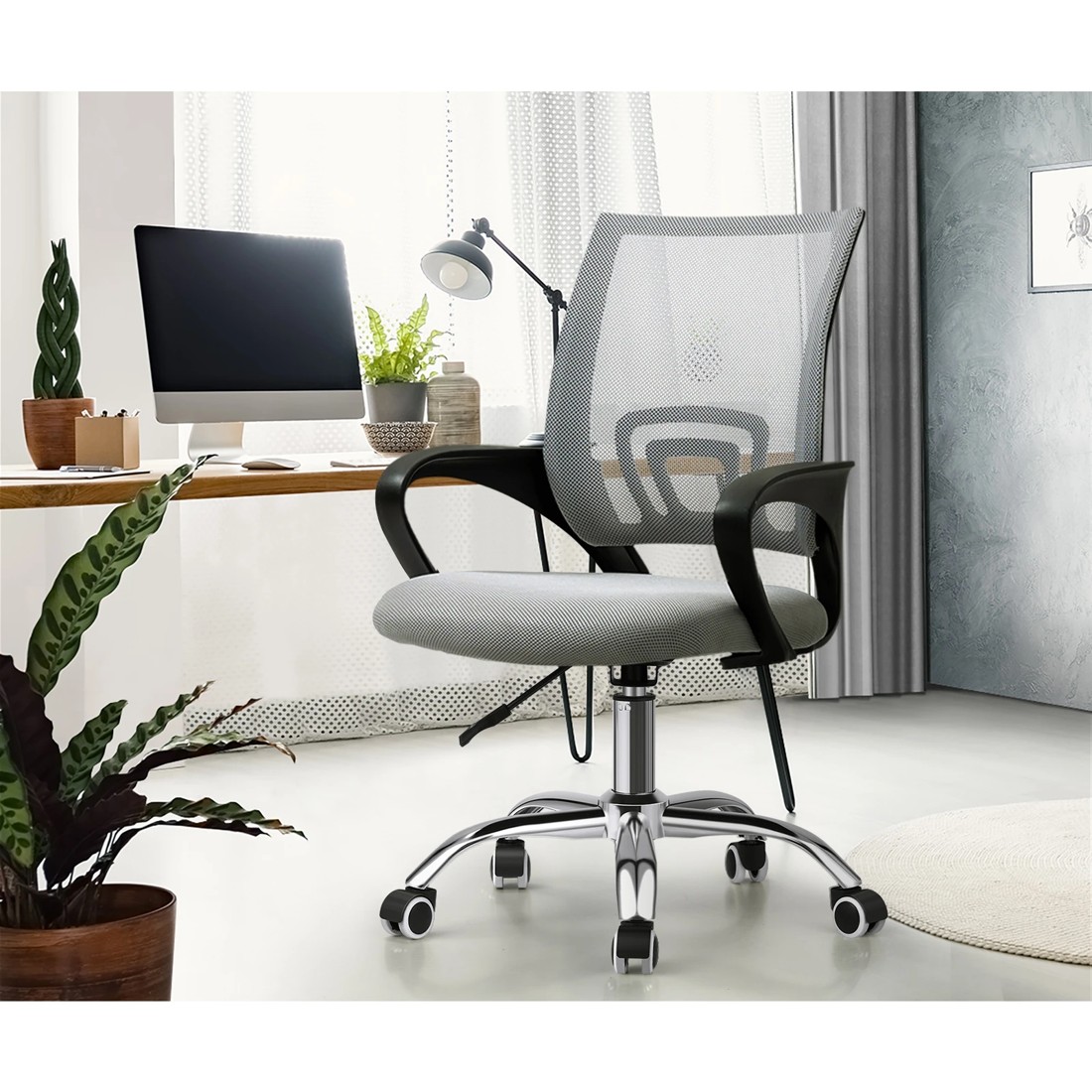 2 Oikiture Mesh Office Chair Backrest
 - Grey, 2 of 10