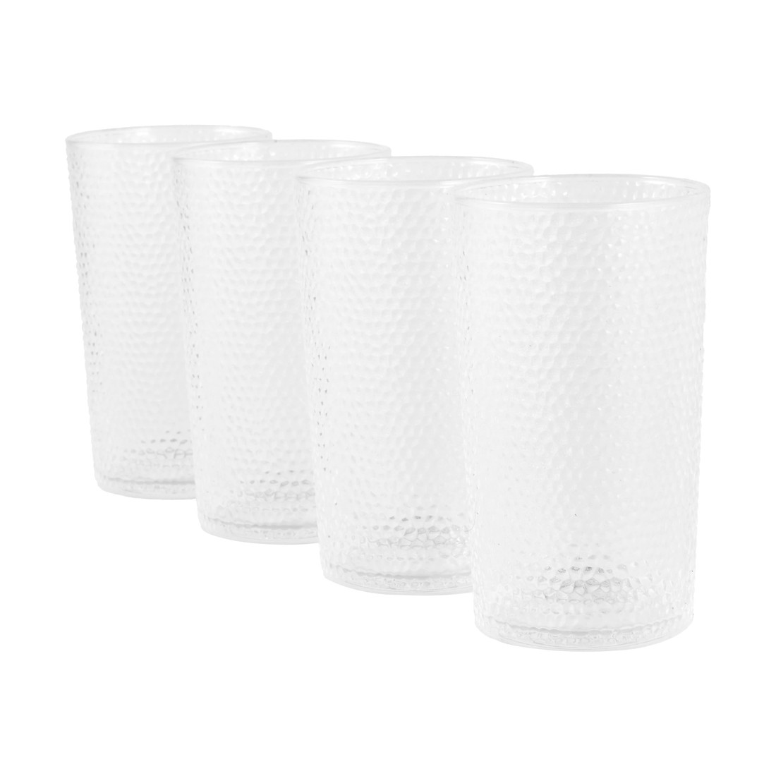 1 4 Clear Acrylic Hammered Highball Glasses, 1 of 4