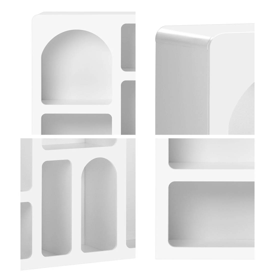 4 Oikiture Display Shelf Storage Stand Shelves Unit Bookcase Bookshelf Rack
 - White, 4 of 9