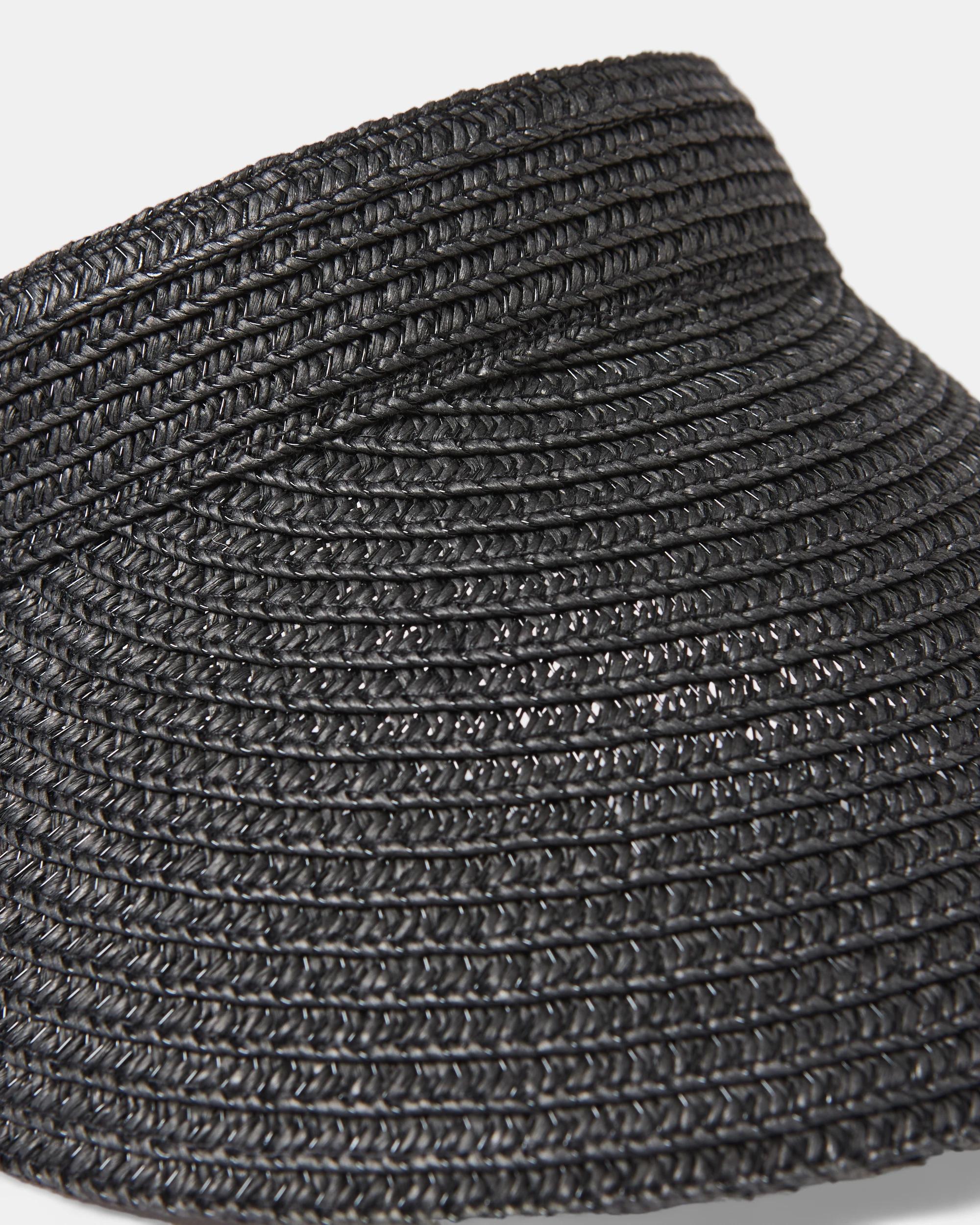 3 Plain Woven Visor Black, 3 of 3