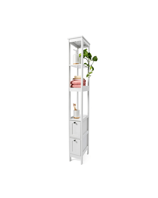 Panelled Slim 5 Tier Unit - W