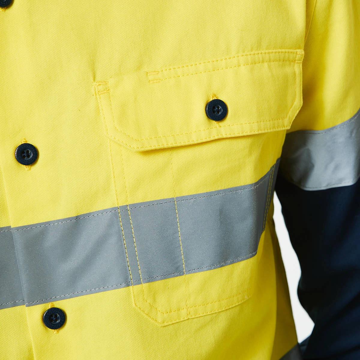 5 Workwear Hi-Visiblity Long Sleeve Reflective Shirt SAFETY YELLOW, 5 of 5