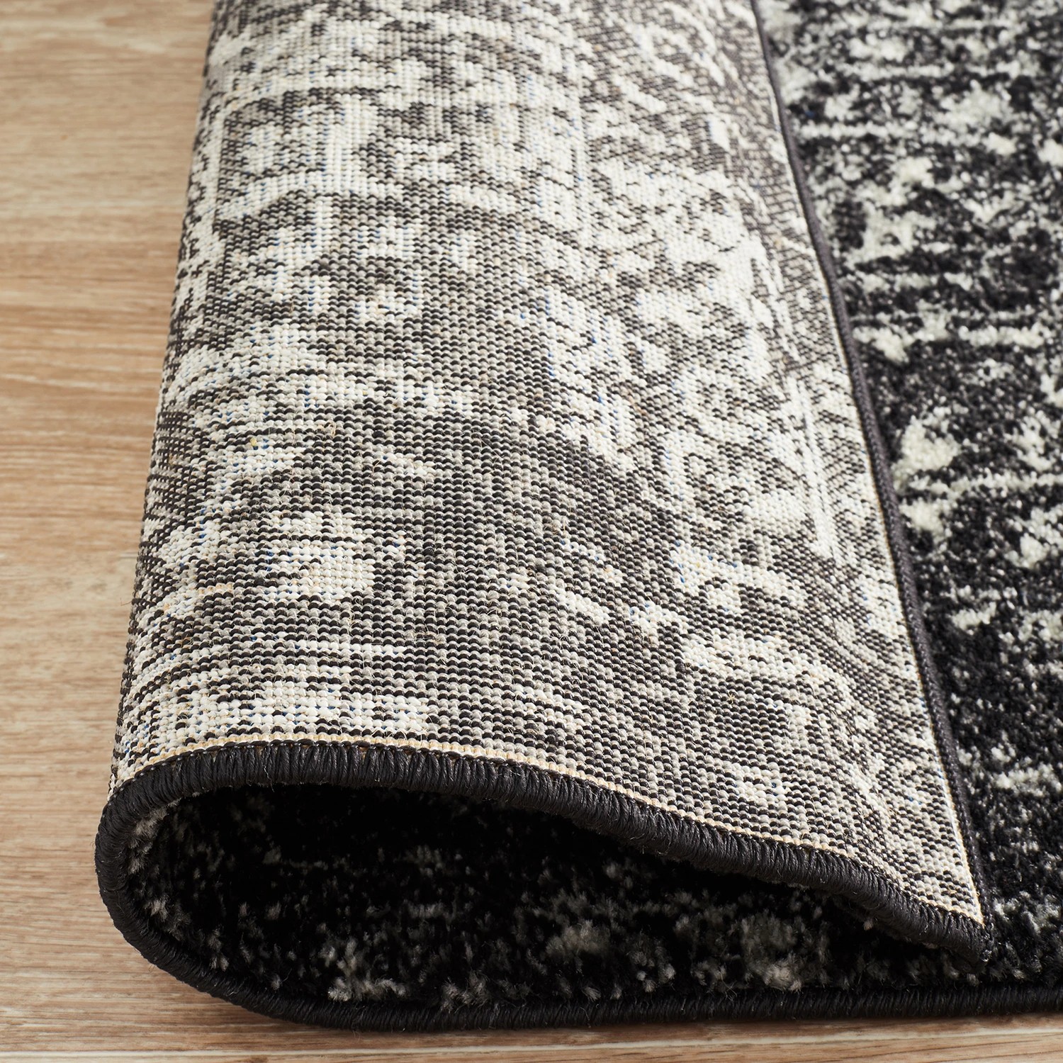 7 Common Ground Rugs Encore 253 500x80cm Runner - Extra Large Pet Friendly Rug - Charcoal, 7 of 7