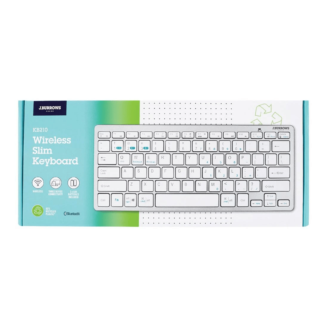 4 J.Burrows KB210 Wireless Slim Keyboard, 4 of 4