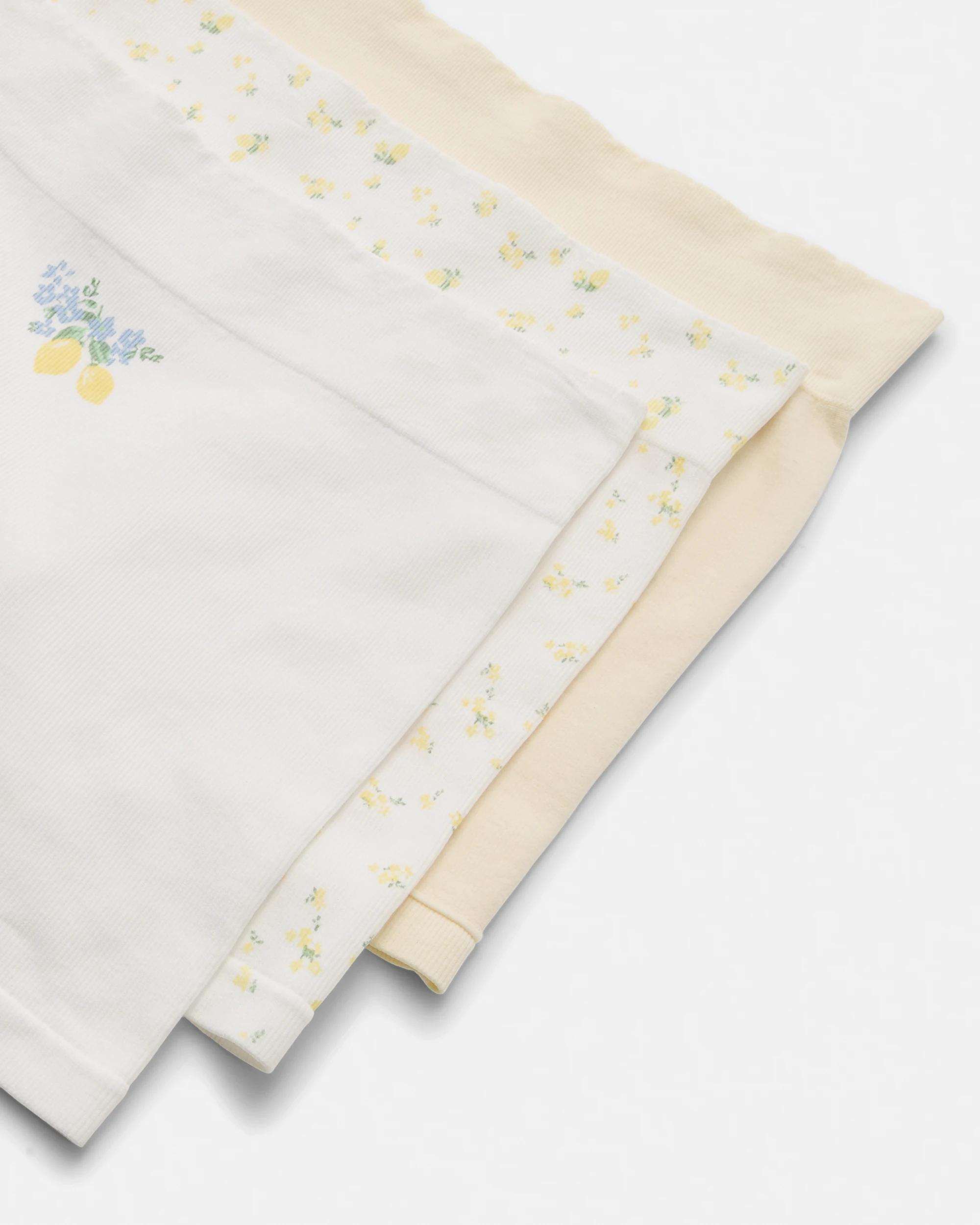 3 3 Pack Seamfree Rib Boyleg Shorties Lemoncello, 3 of 10