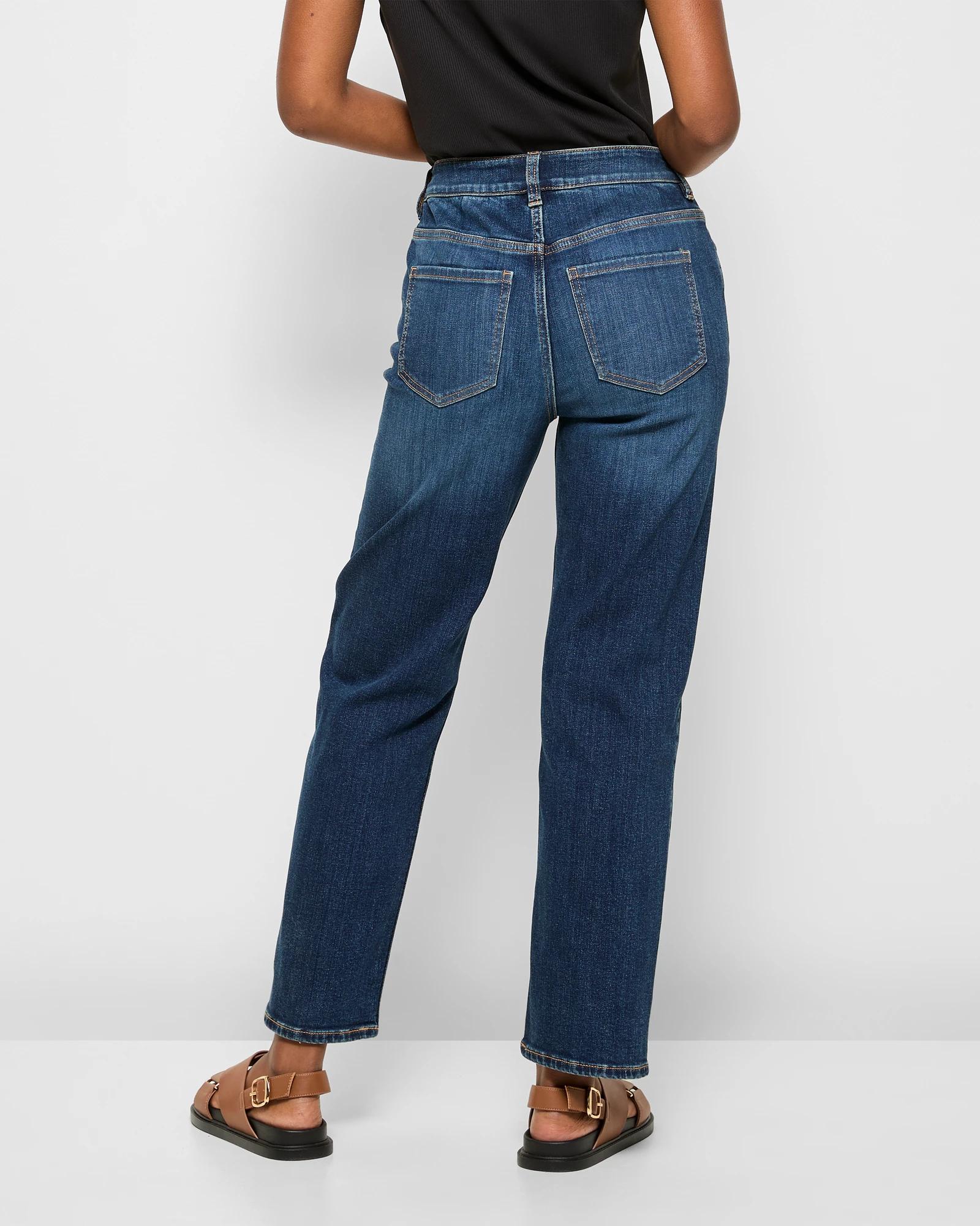 4 Target Petites Straight Ankle Length Denim Jeans - Alexa DARK WASH, 4 of 6