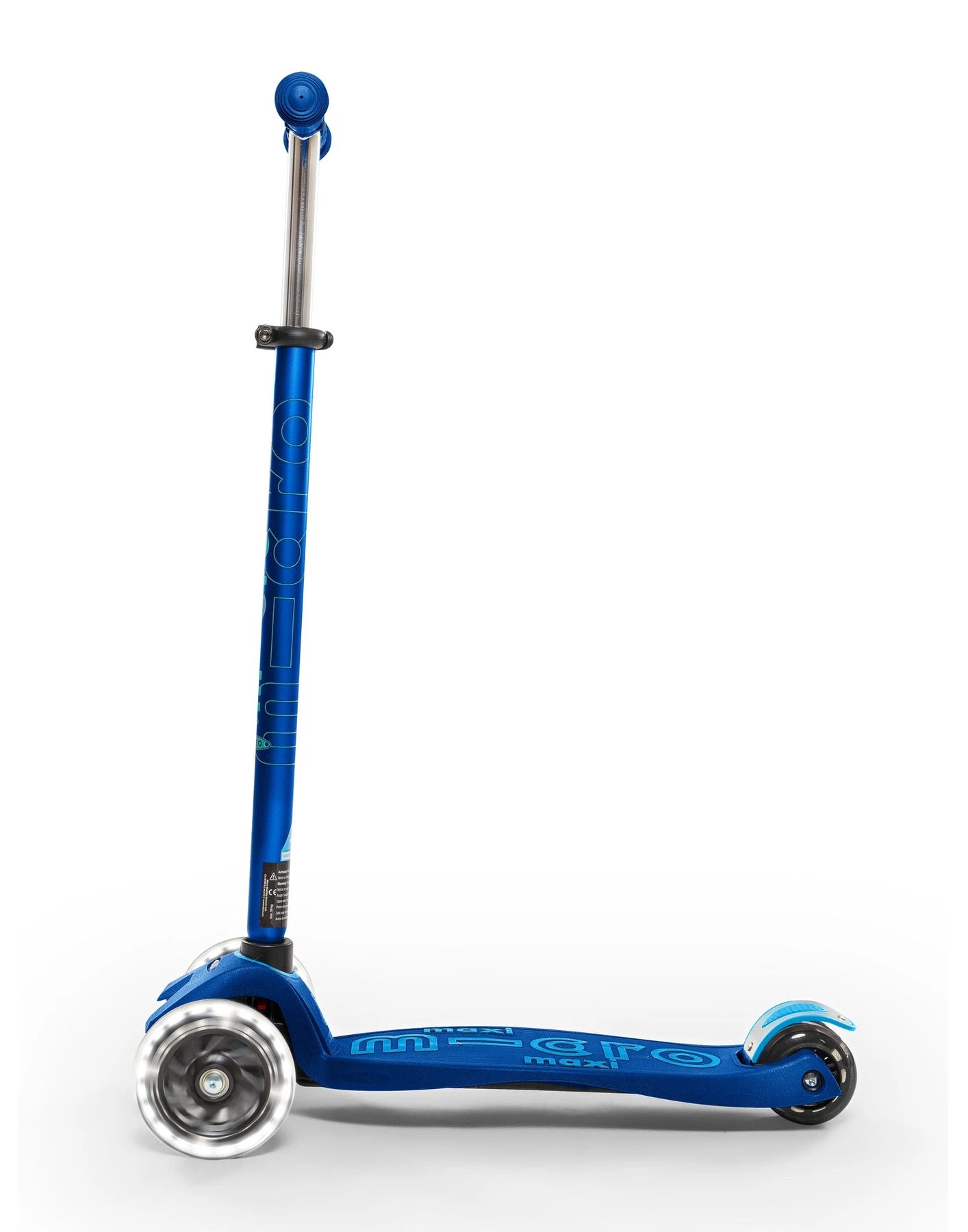 3 Micro Maxi Deluxe LED 3 Wheel Scooter Kids Navy - Blue, 3 of 10
