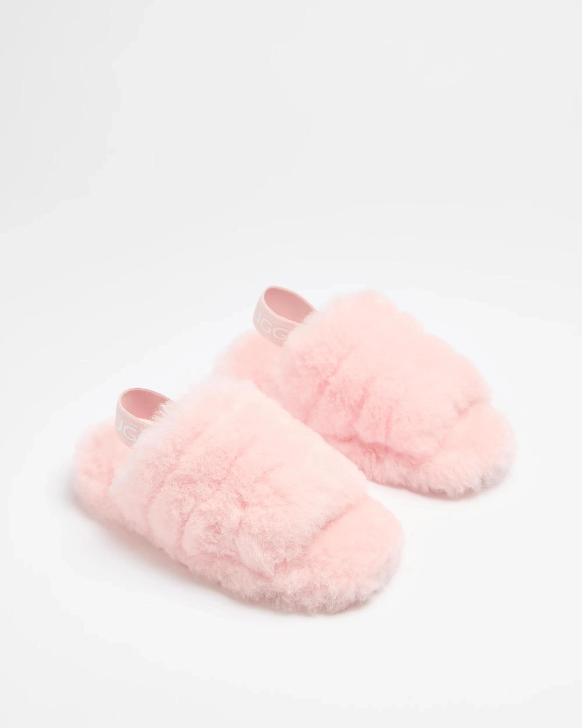 3 Australian Design Ugg Boots and Slippers Girls Youth Sheepskin Bandage Slipper Scuff PINK, 3 of 3