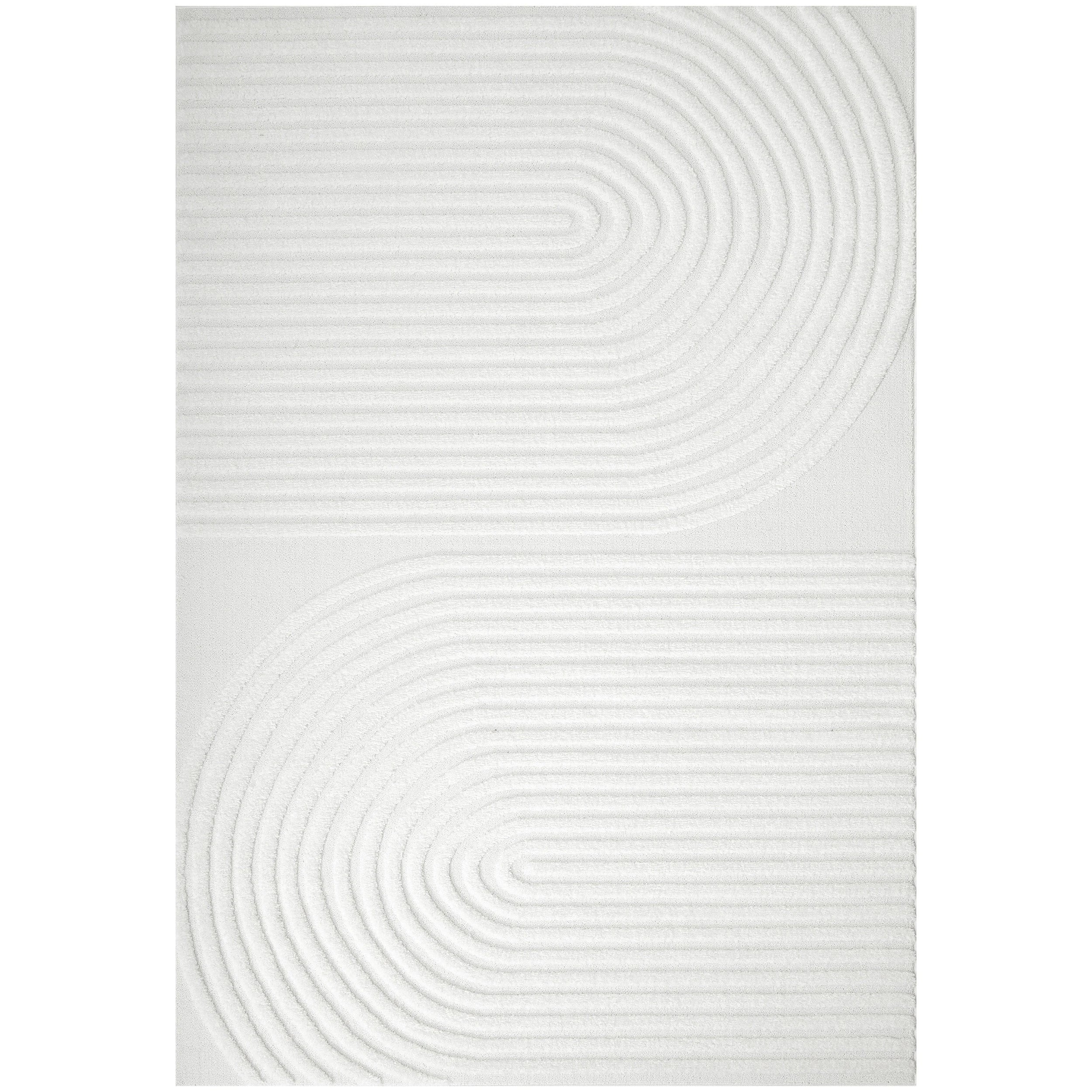 1 Common Ground Rugs Nirvana Abbey 400x300cm - Extra Extra Large Floor Rug - White, 1 of 7