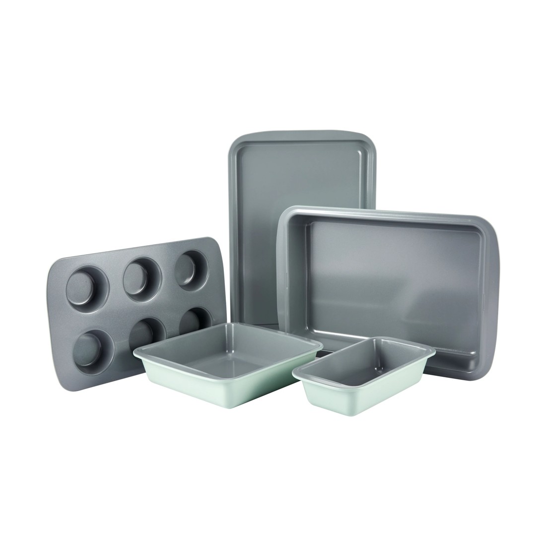 1 5 Piece Bakeware Set - Sage and Dark Grey, 1 of 10