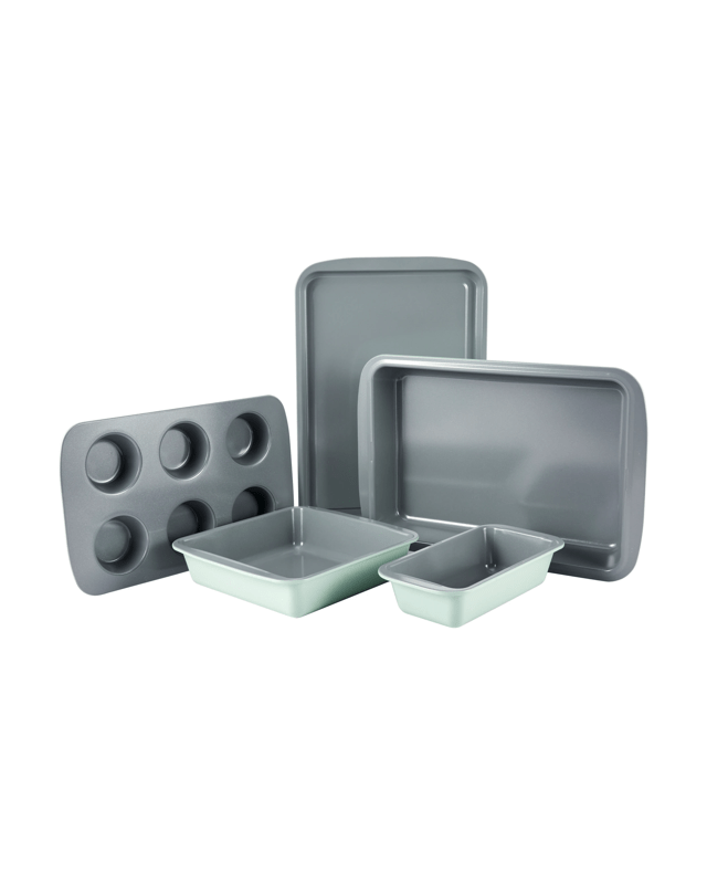 5 Piece Bakeware Set - Sage and Dark 
