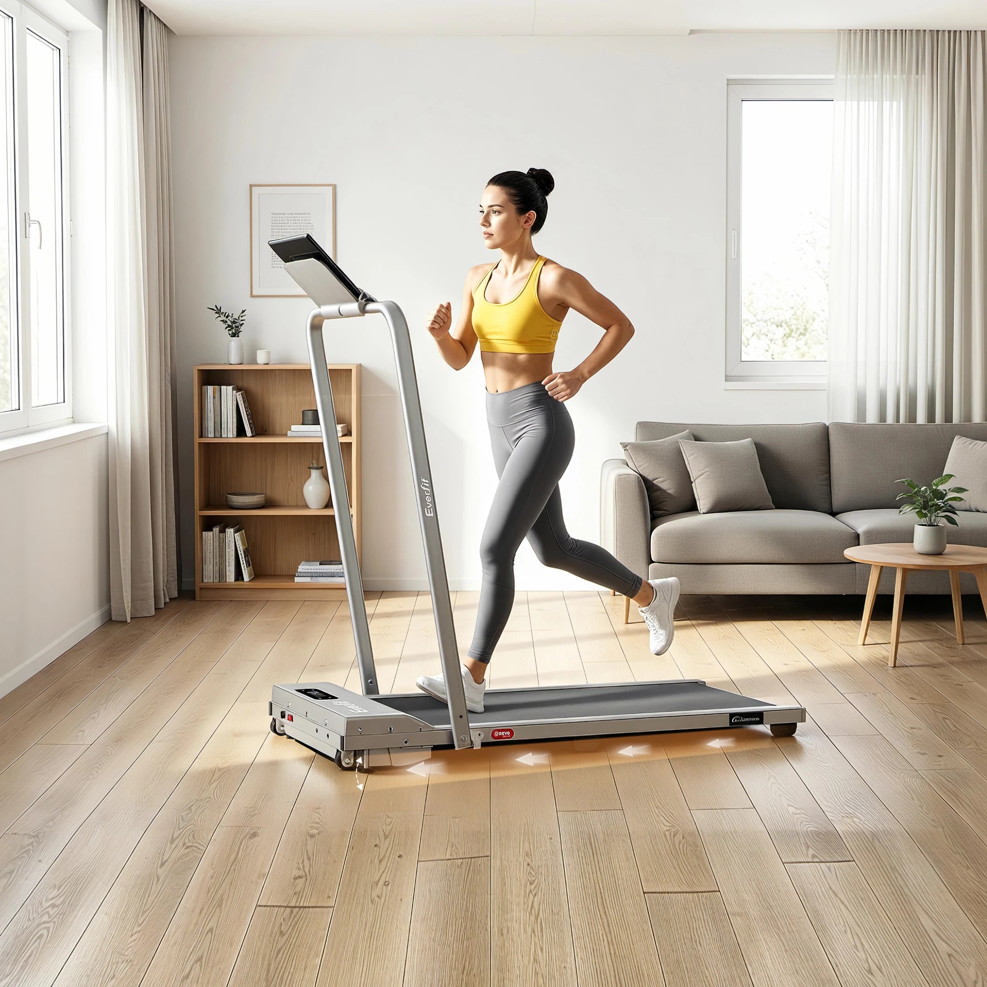 7 Everfit 3 in 1 Walking Pad Treadmill 12% Incline Under Desk Foldable Treadmills for Home 38cm - Silver, 7 of 9
