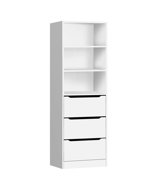 Alfordson Chest of 3 Drawers Office Storage Cabinet Tallboy Bedroom - W