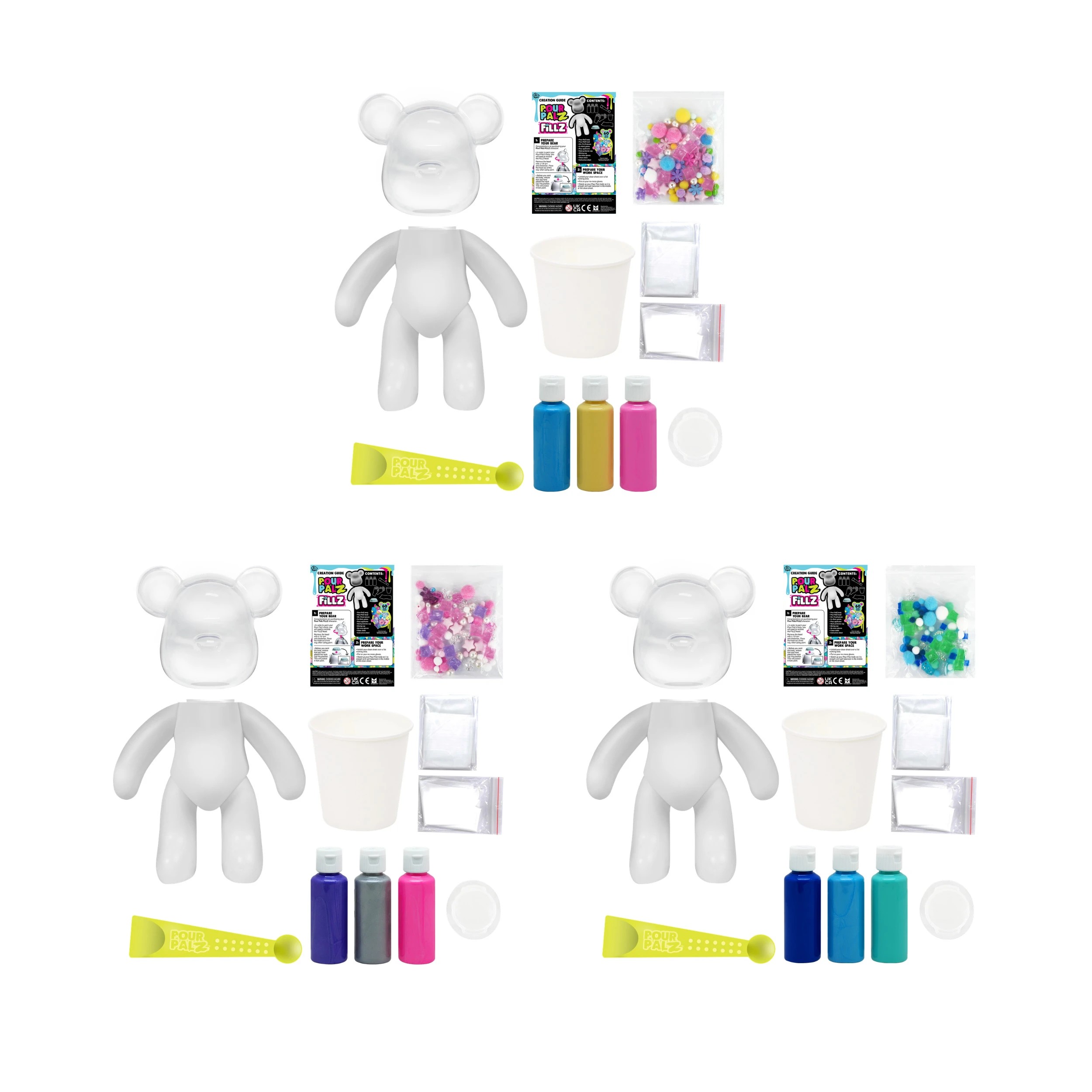 6 Pour Palz Fillz Bear - Assorted, 6 of 10