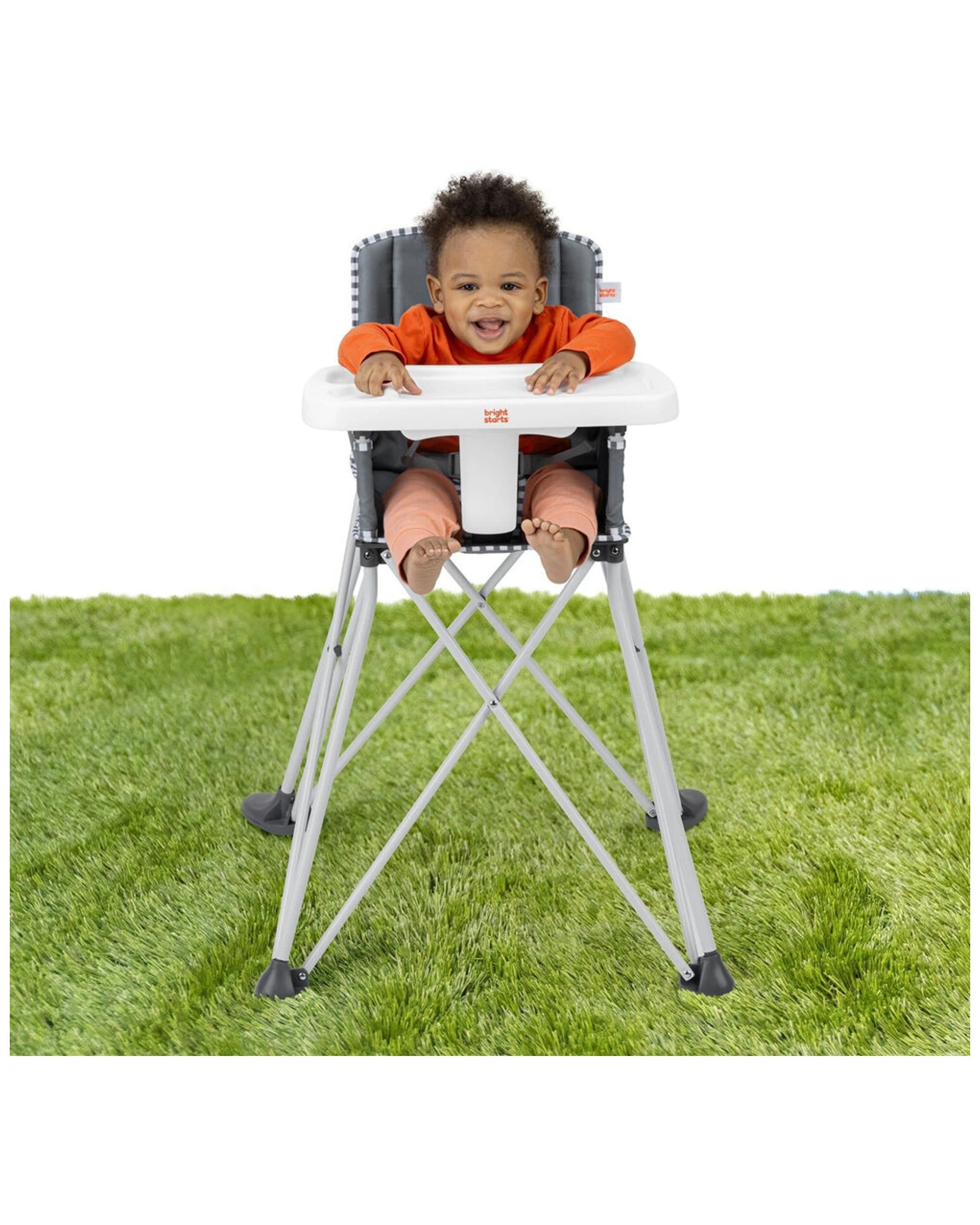 4 Bright Starts Pop N Dine Portable High Chair 6 Months And Up Dishwasher Safe - Grey, 4 of 8