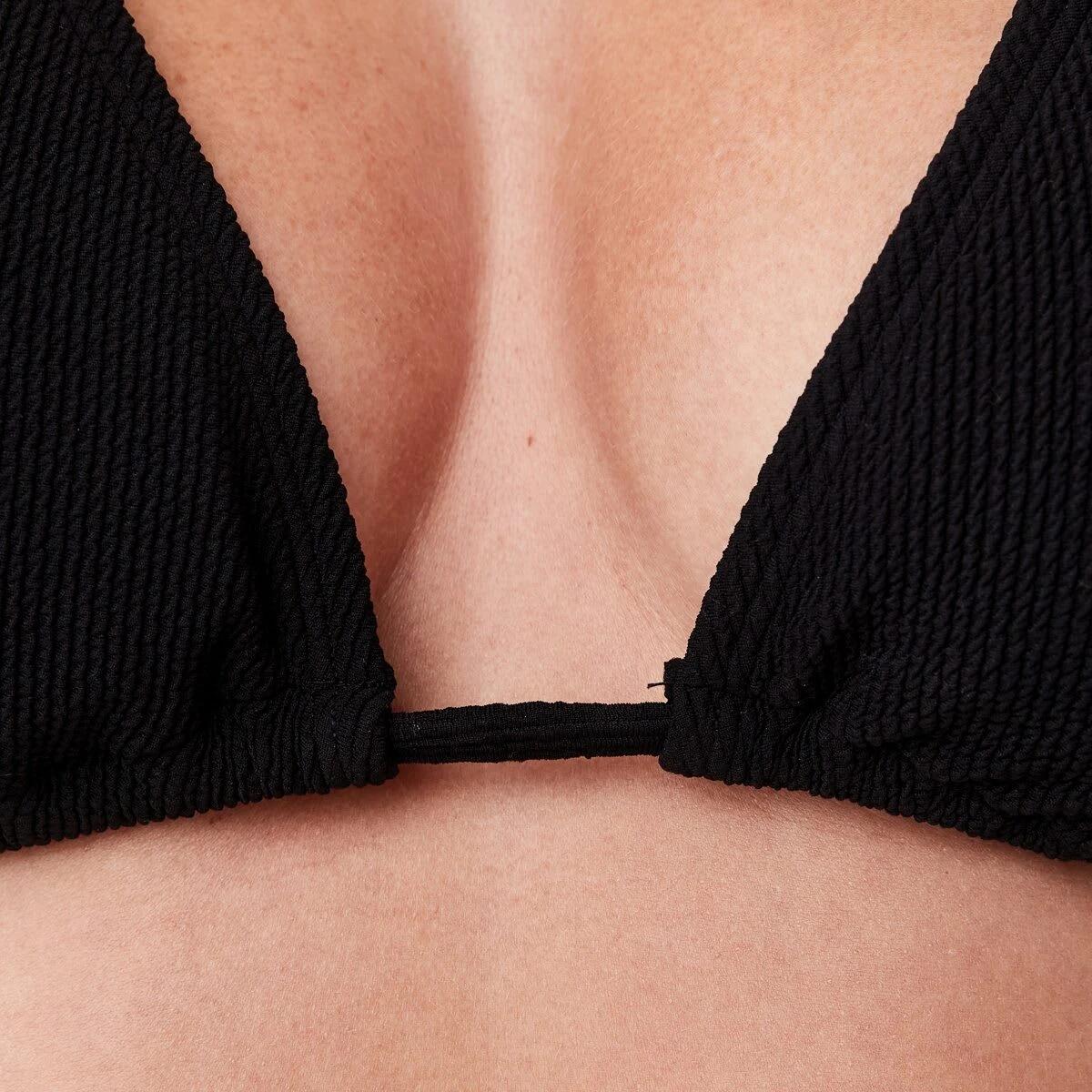 6 Slider Triangle Crinkle Bikini Top BLACK, 6 of 8