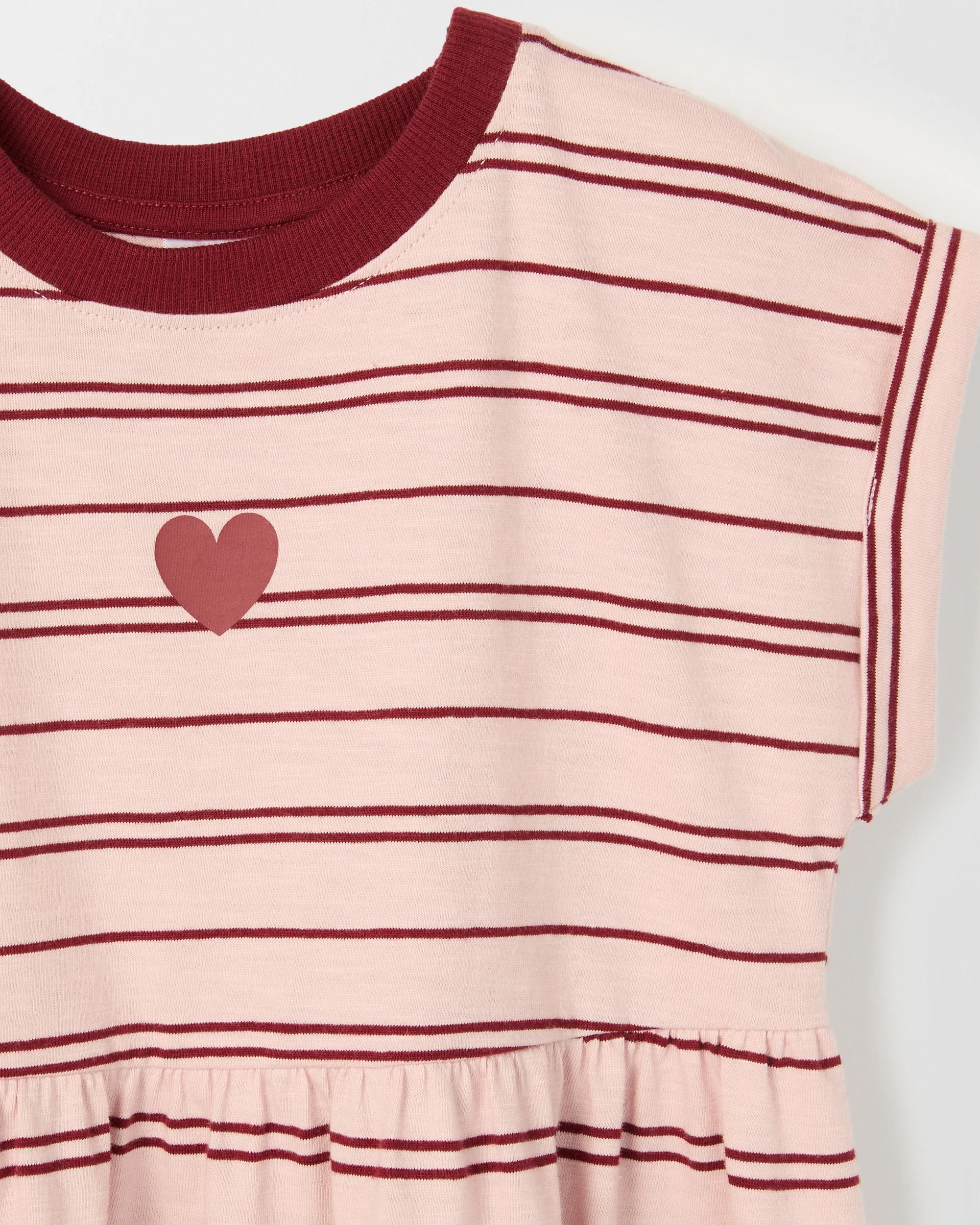 6 Target Kids Australian Cotton Knit Dress RED/WHITE STRIPE AOP, 6 of 6