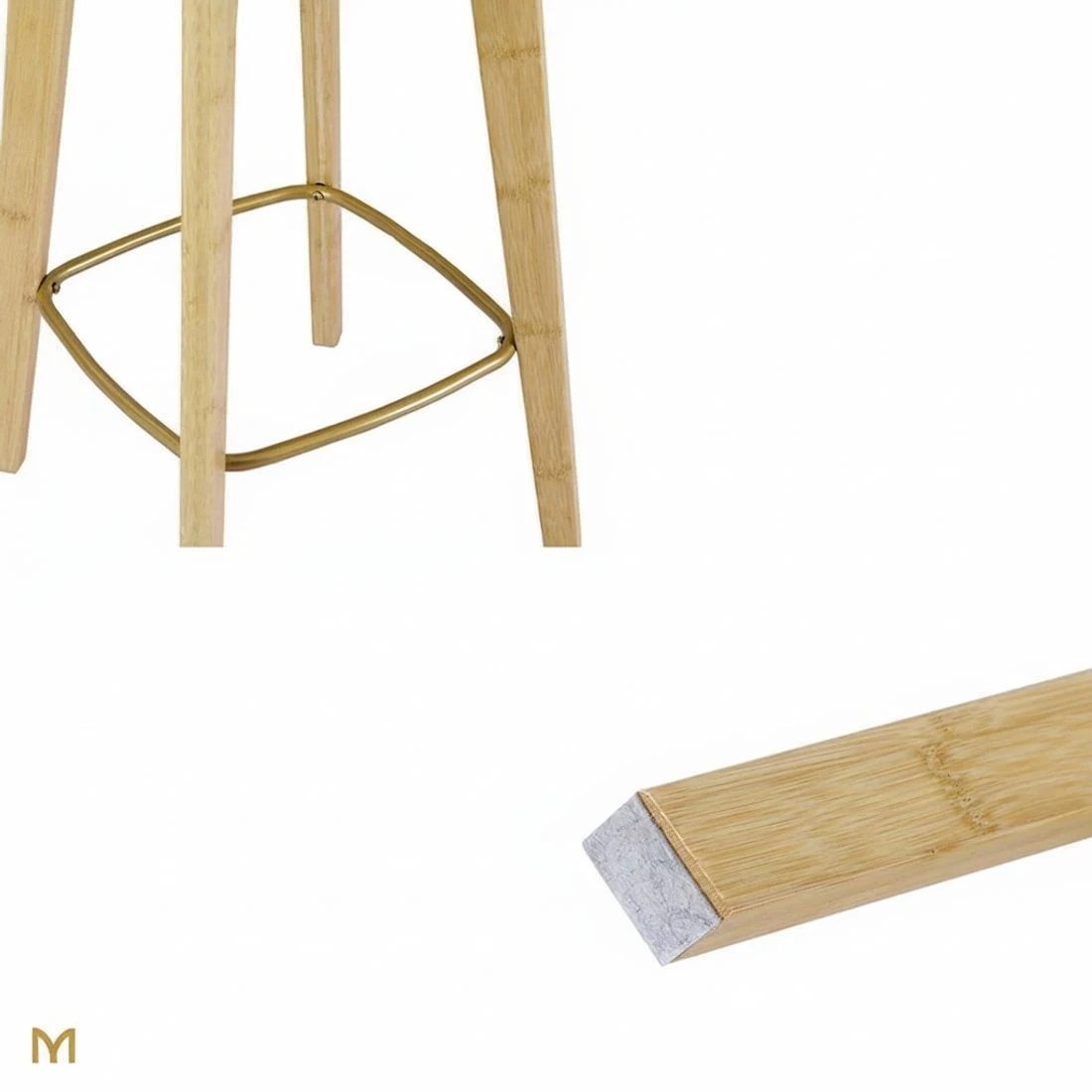 5 Artiss 4x Bar Stools Bamboo Rattan Stool Counter Chair Kitchen Barstools - Natural, 5 of 6