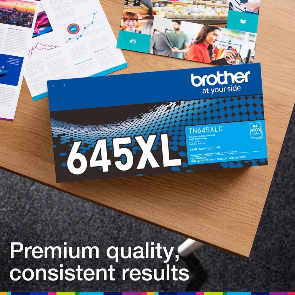 2 Brother TN645XLC Cyan Toner, 2 of 5